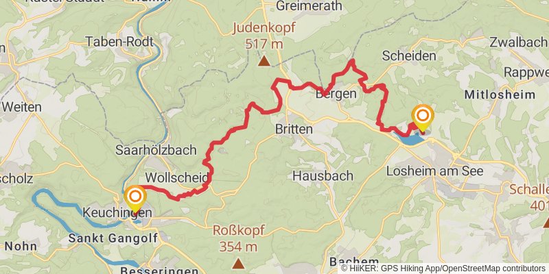 Saar-Hunsrück-Steig stage 3 Map