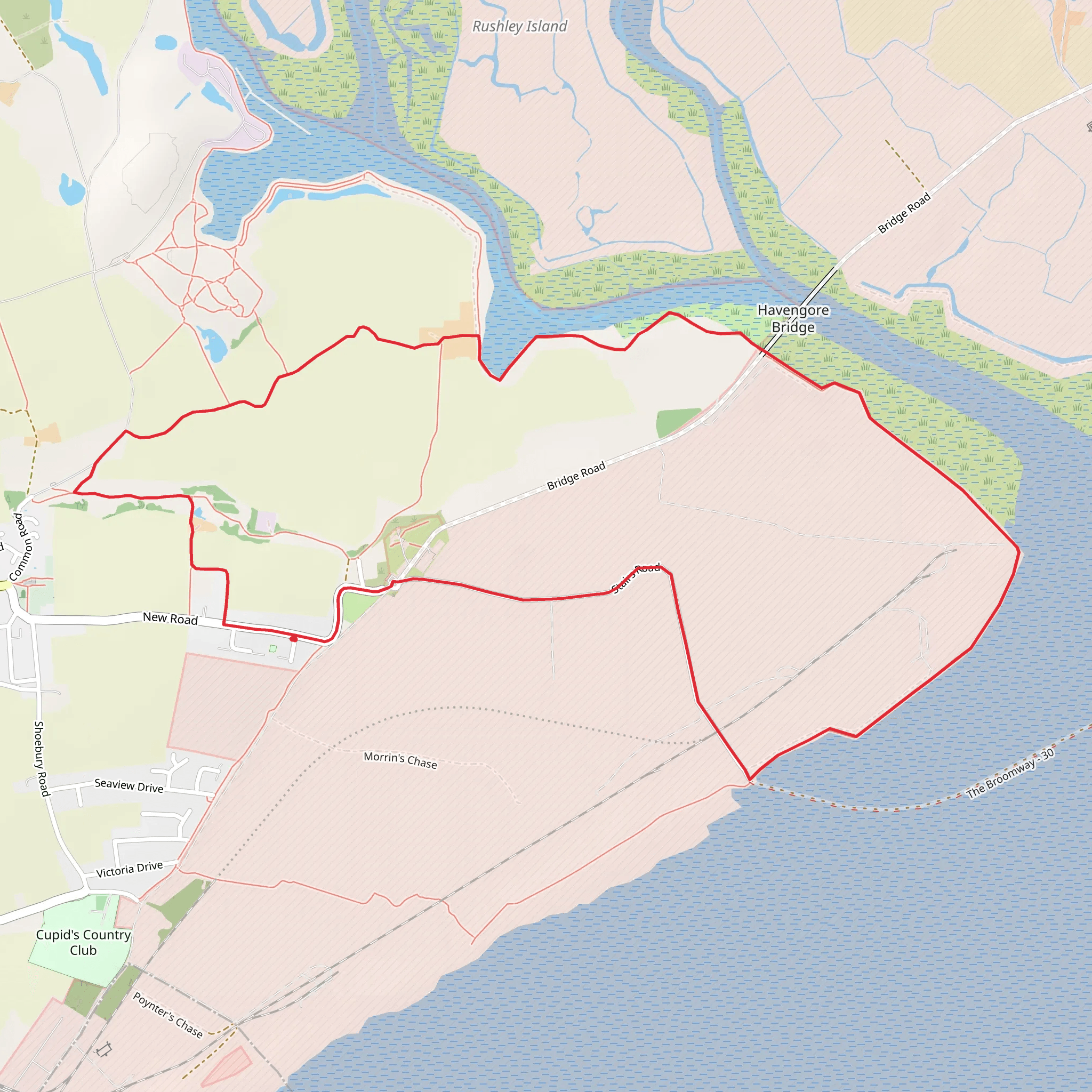 Wakering Common and Wakering Stairs Loop mobile static map