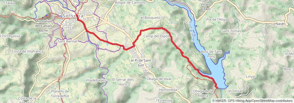 GR 3 Central Path of Catalonia stage 38 Map
