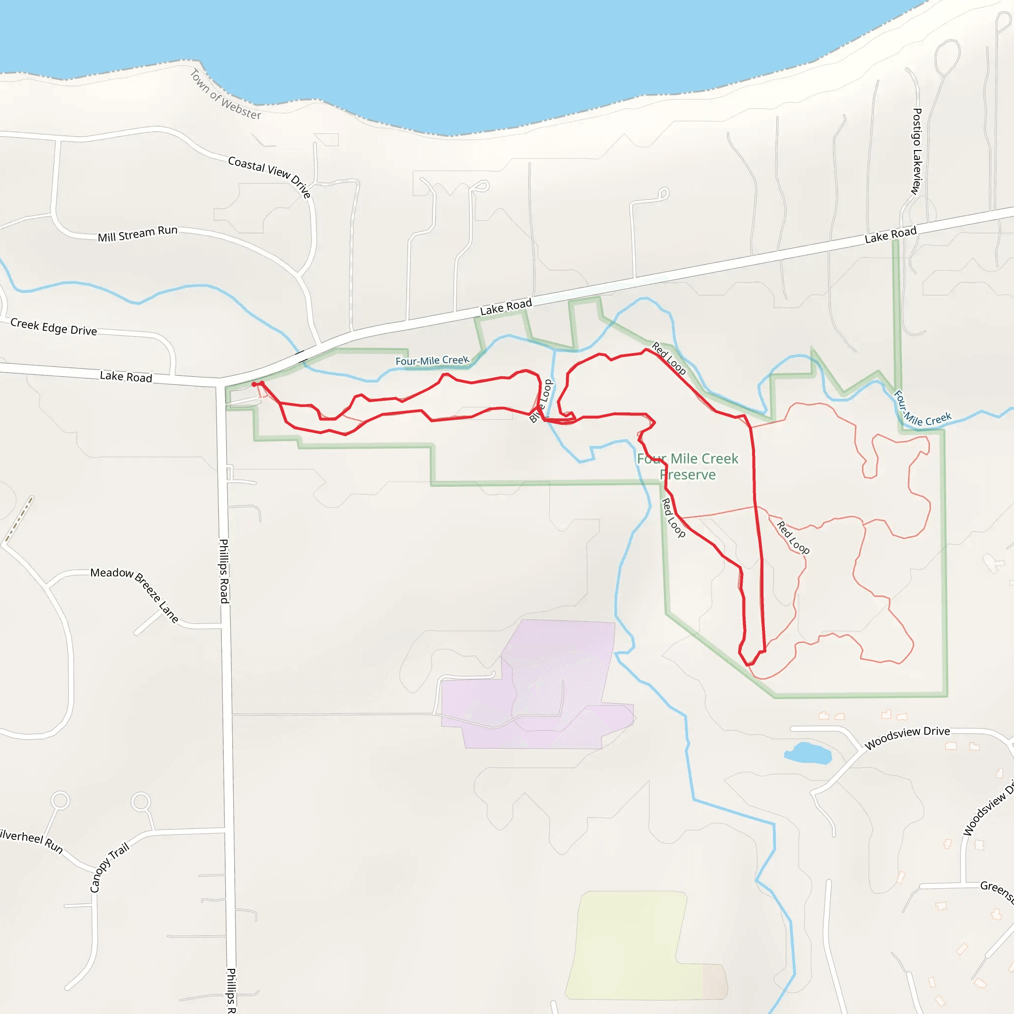 Four Mile Creek Loop mobile static map
