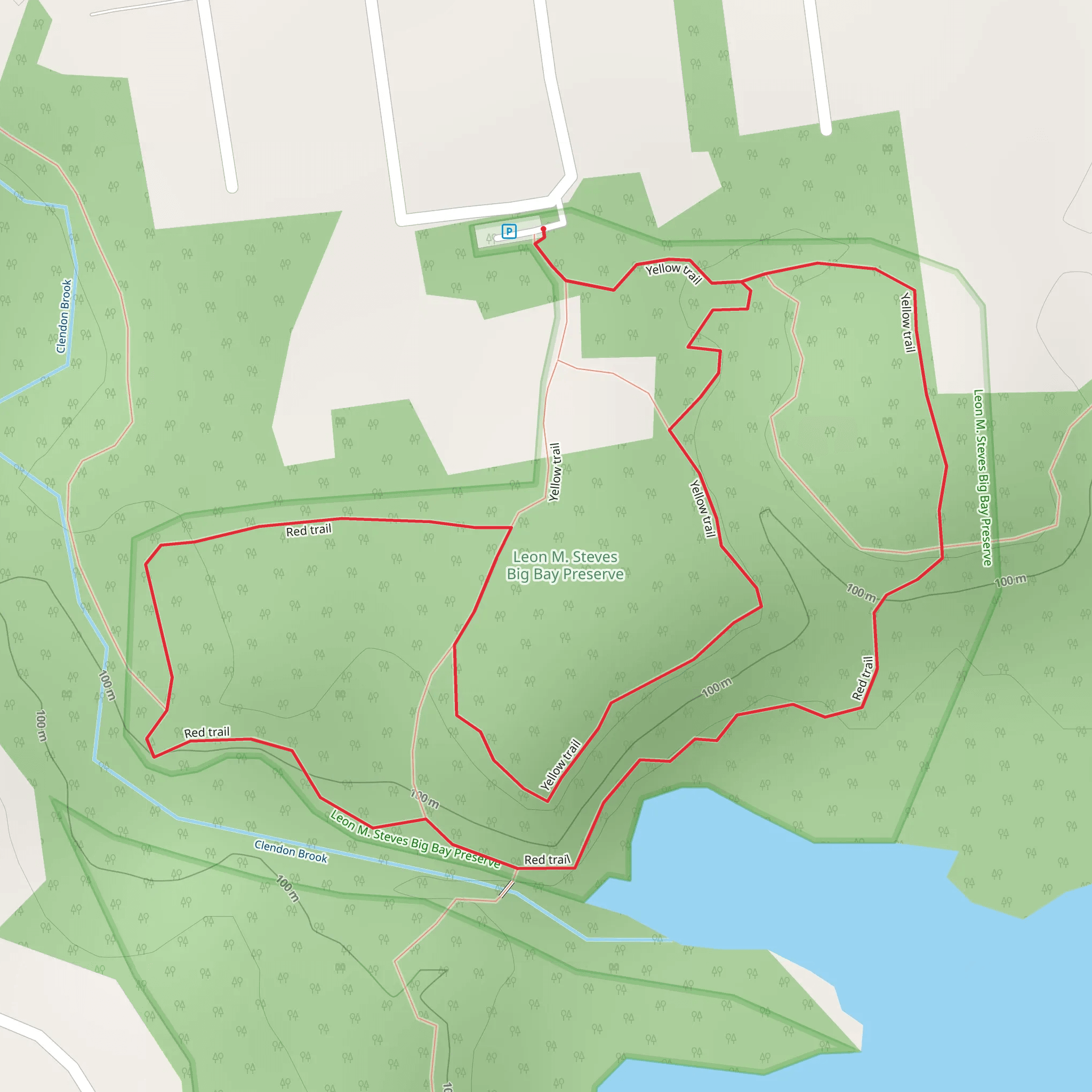 Clendon Brook Loop Trail mobile static map