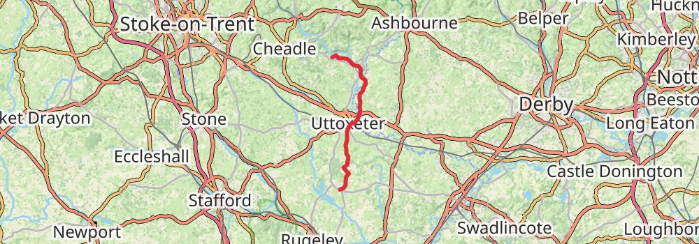 Staffordshire Way stage 3 Map