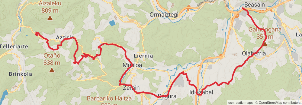 GR 283 Ruta del Queso Idiazabal stage 3 Map
