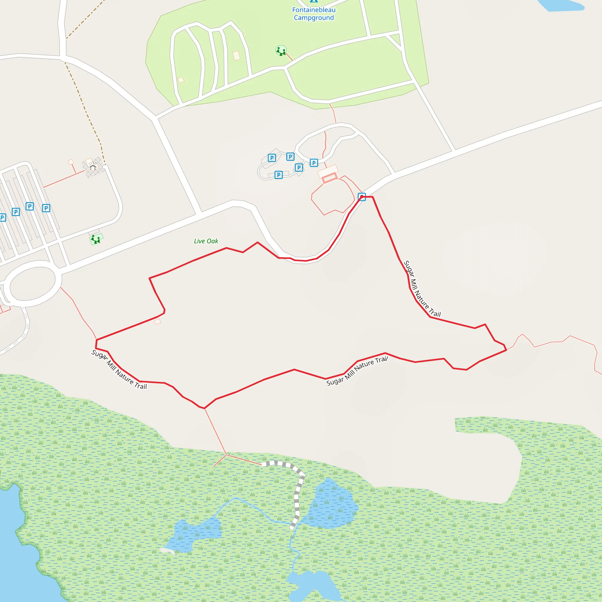 Sugar Mill Nature Loop Trail mobile static map