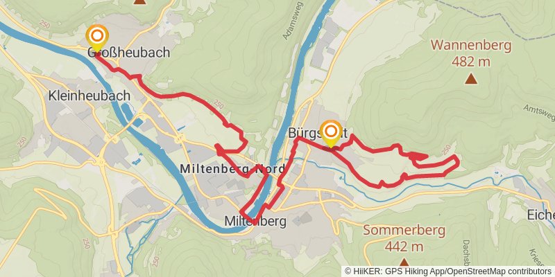 Fränkischer Rotwein Wanderweg stage 4 Map