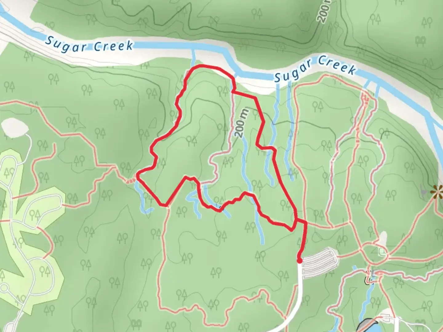 An image depicting the trail Trail 7 and Trail 8 Loop and its surrounding area.