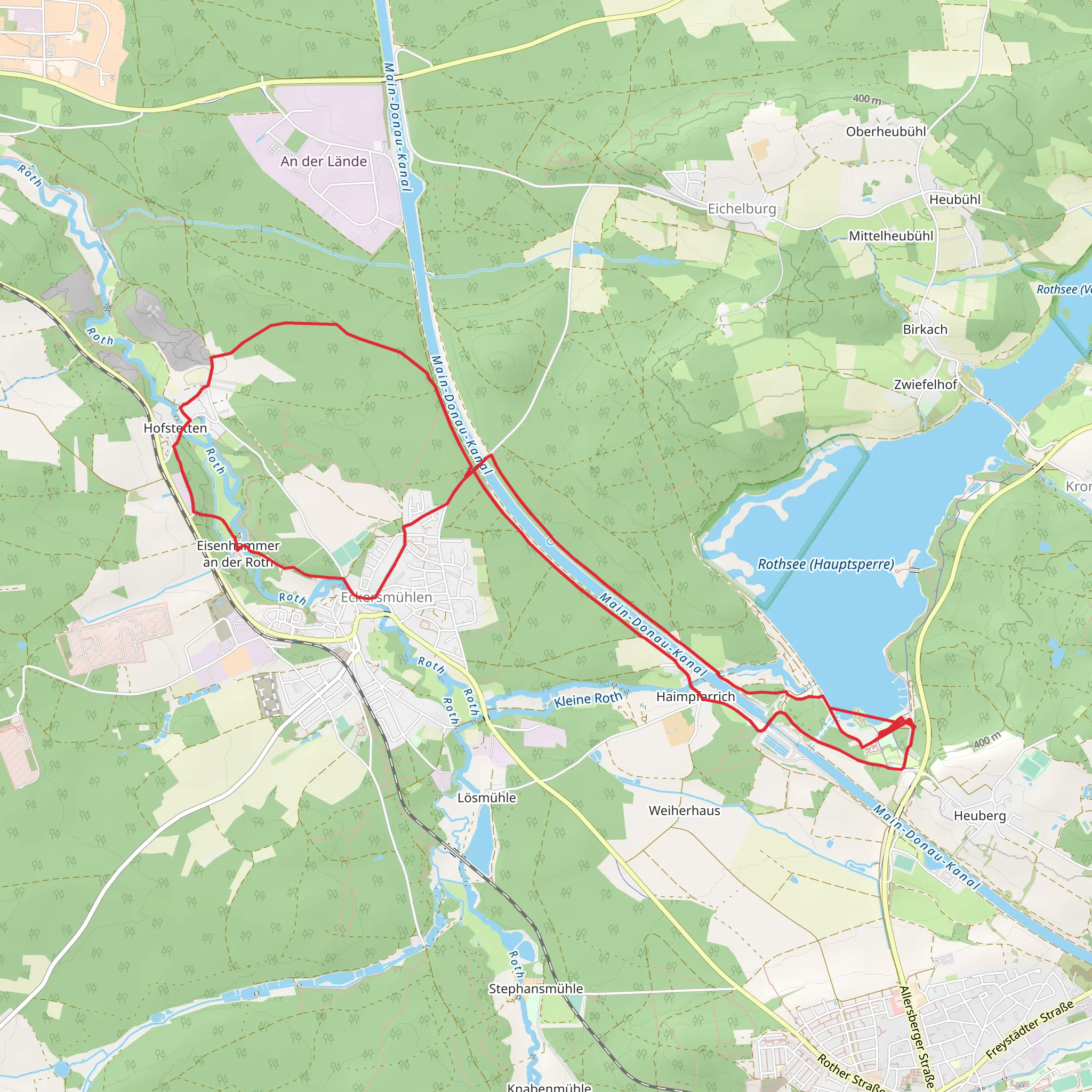 Main Donau Kanal via Rund um Heuberg mobile static map