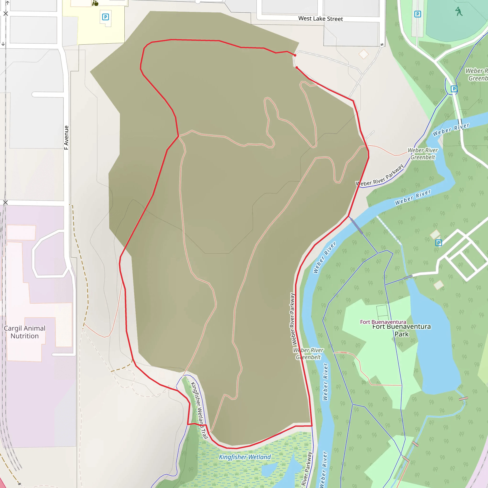 Weber River Greenbelt and Parkway Loop mobile static map