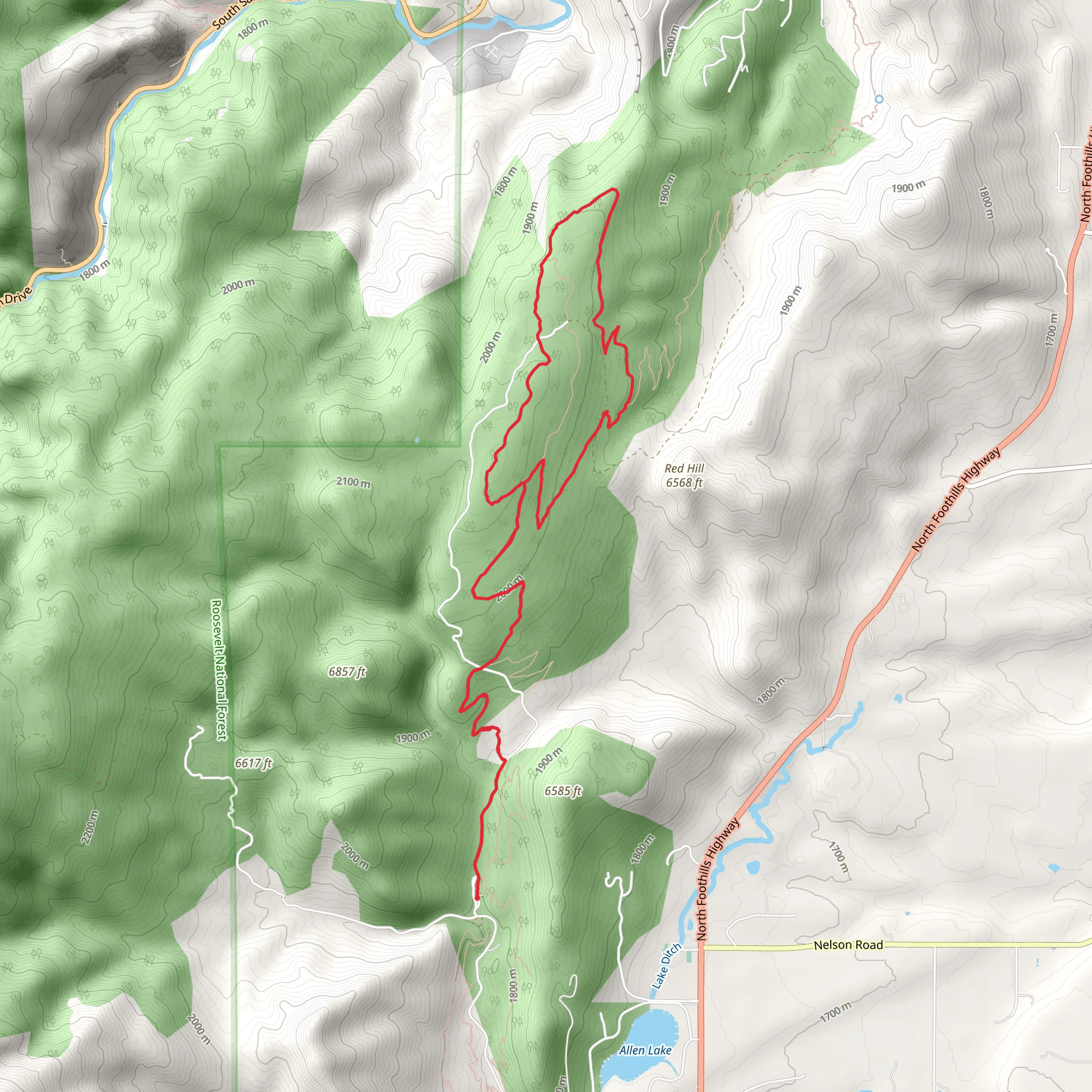 Wapiti Trail and Wild Turkey Loop Trail mobile static map