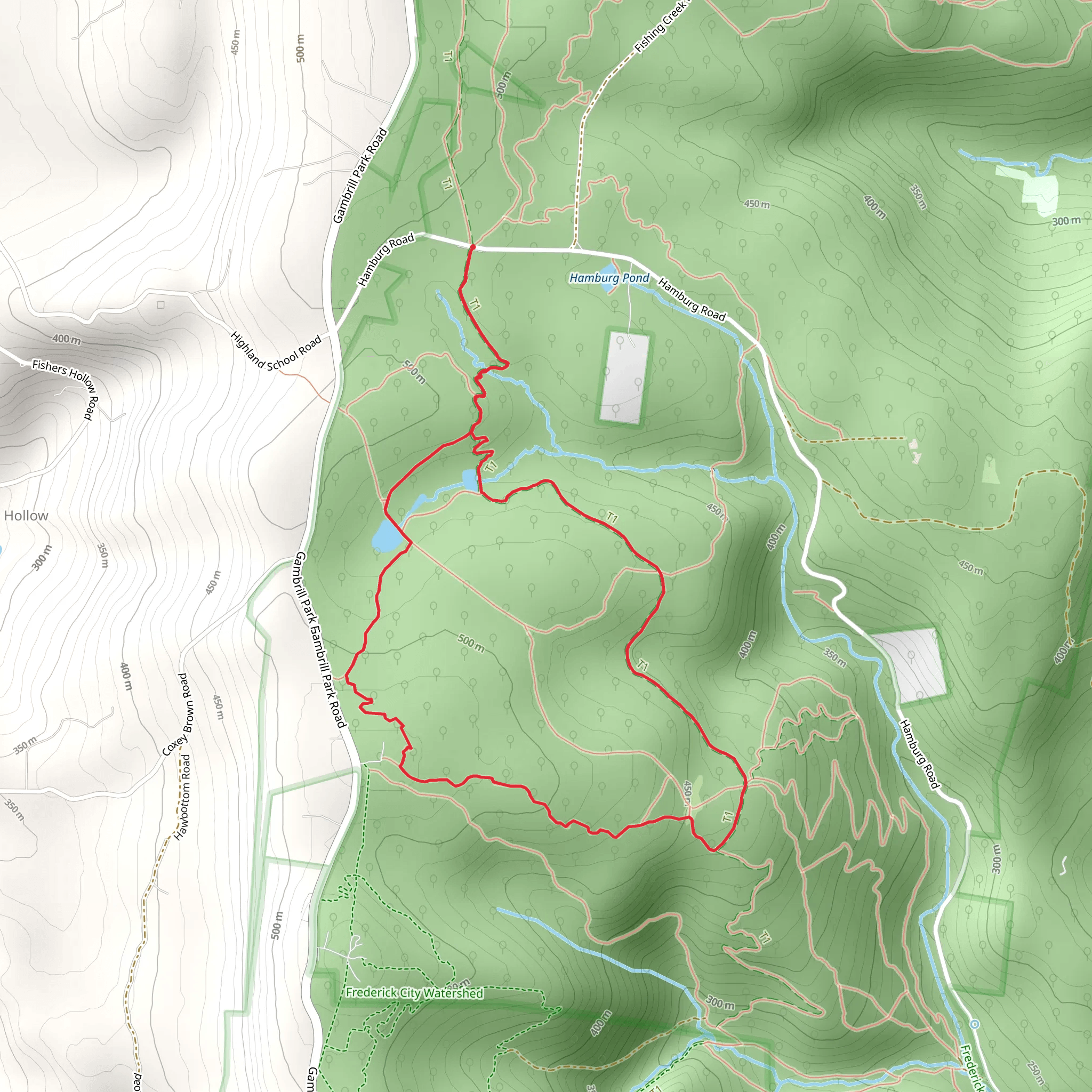 Lawn Mower and Catoctin National Recreation Loop Trail mobile static map