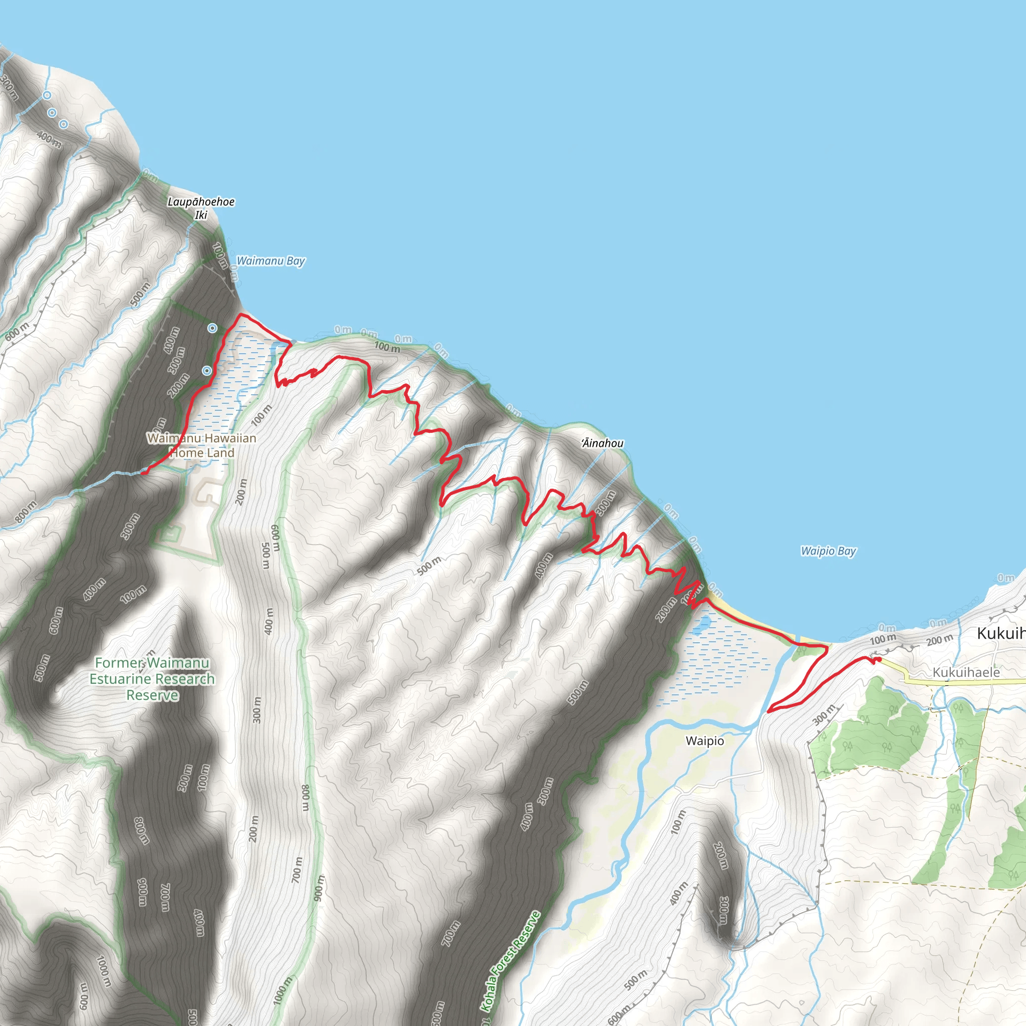 Kukuihaele Trail - West mobile static map
