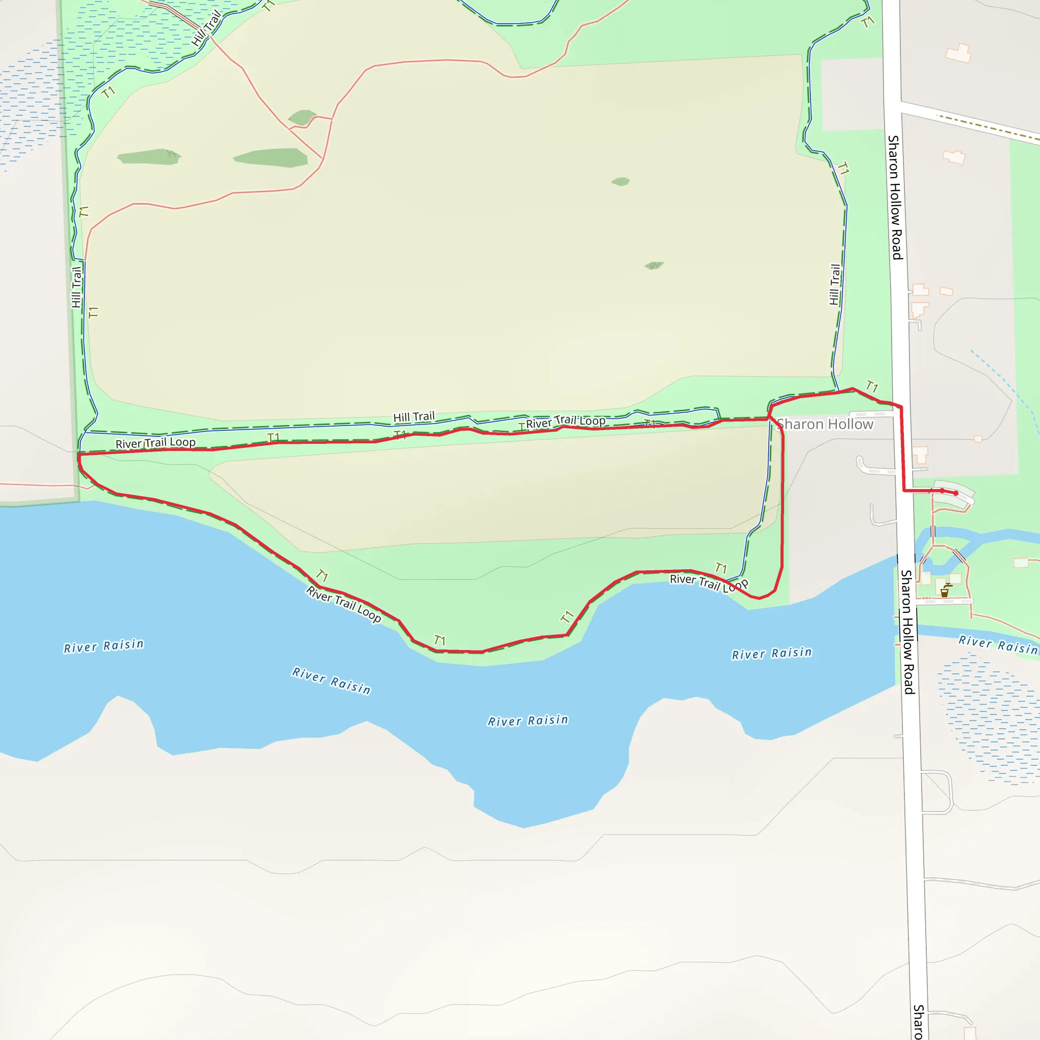 Sharon Hollow Loop mobile static map