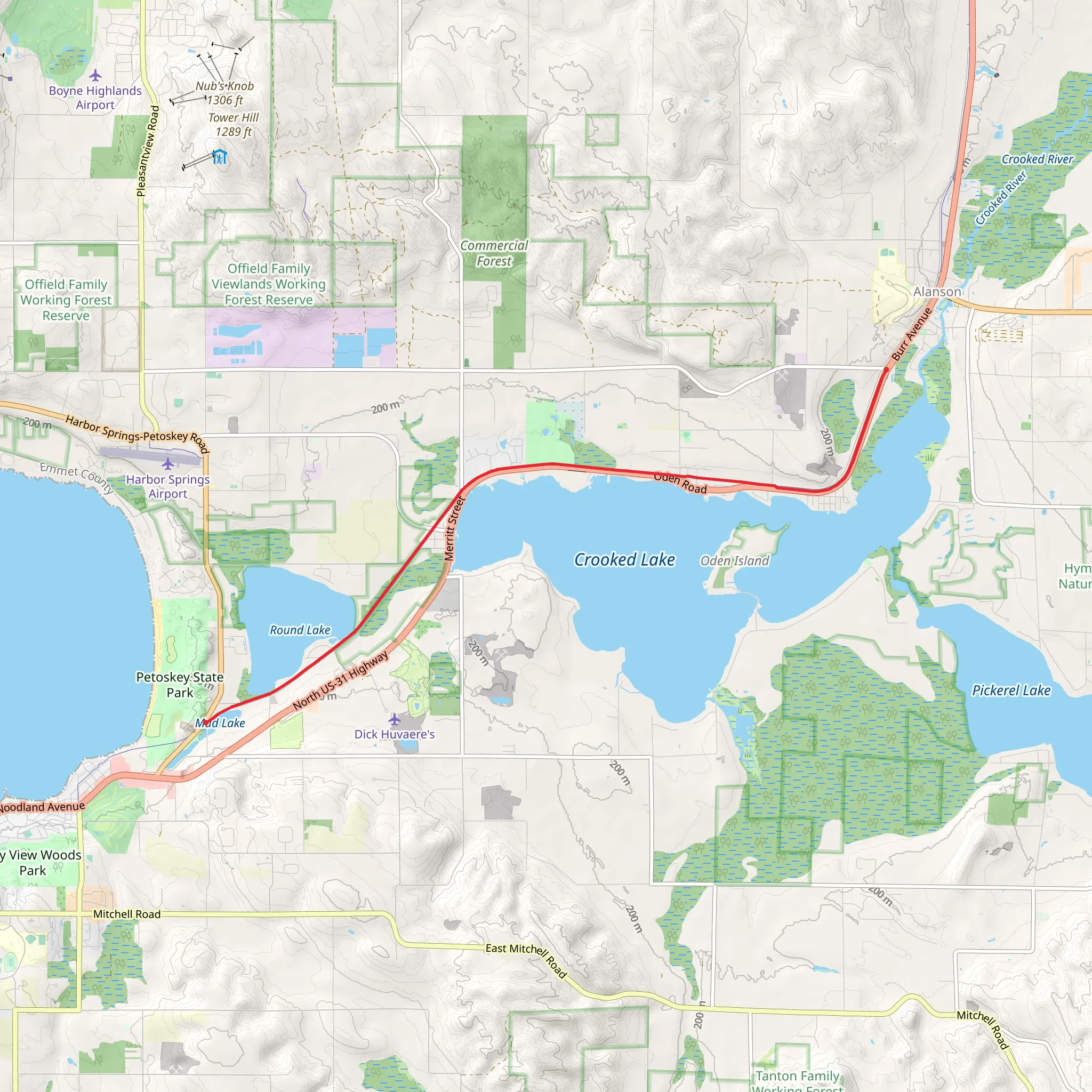 North Western State Trail mobile static map