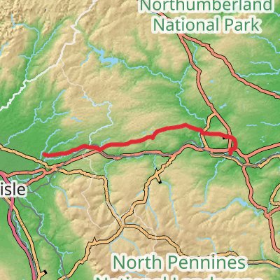 Hadrian’s Wall Path (West to East) 6-Day Gentle Tour (Hillwalk Tours) mobile static map