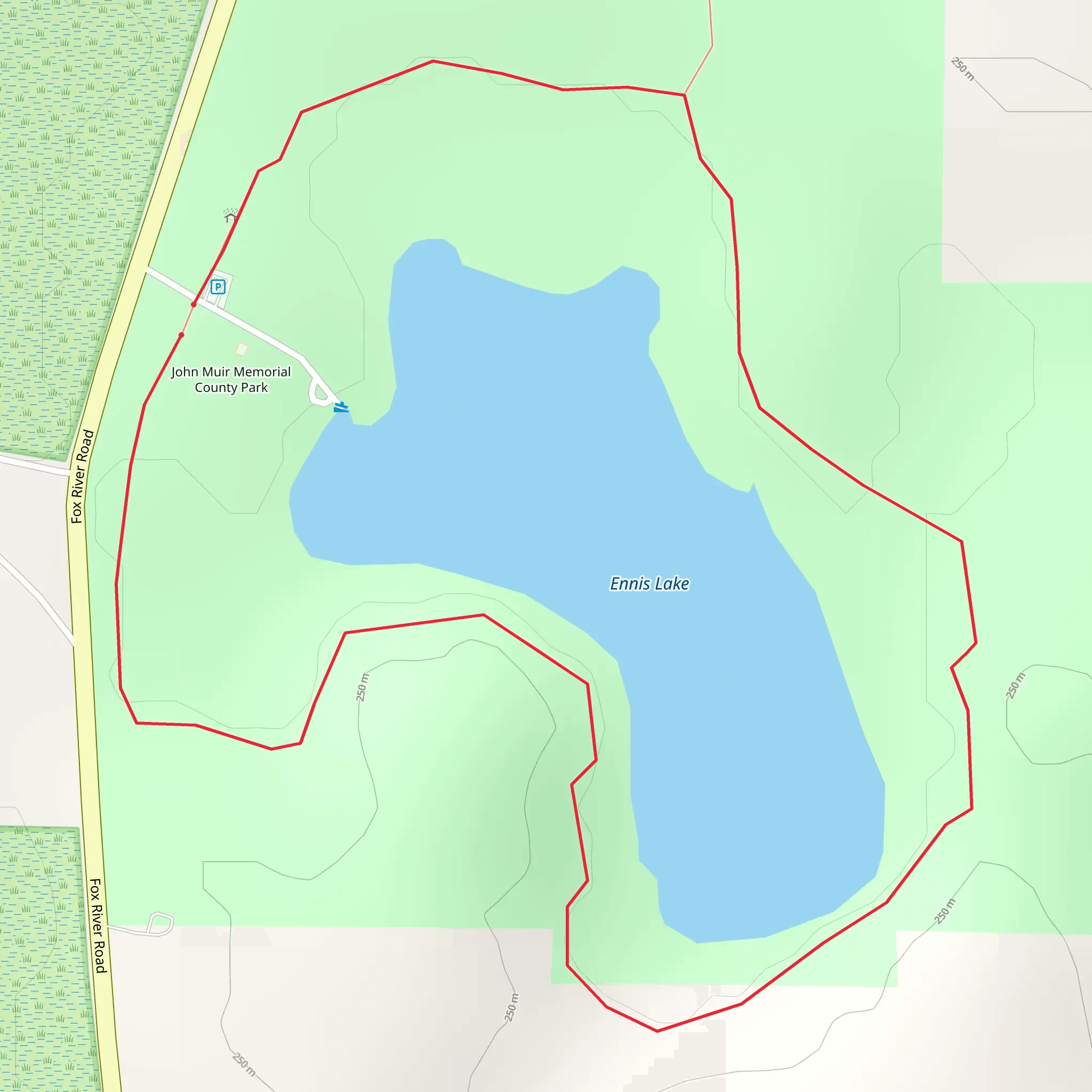 Ennis Lake Loop mobile static map