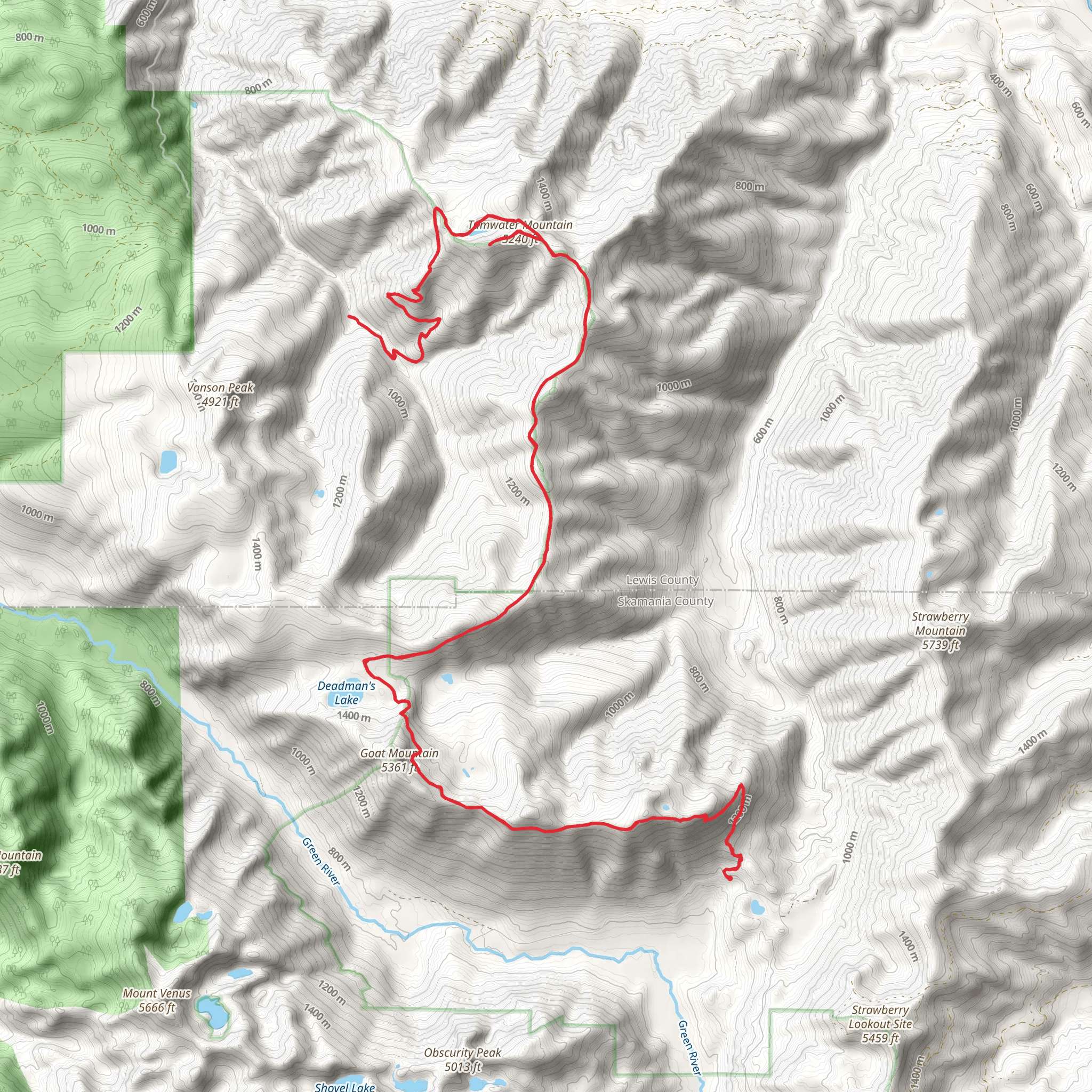 Tumwater Trail mobile static map