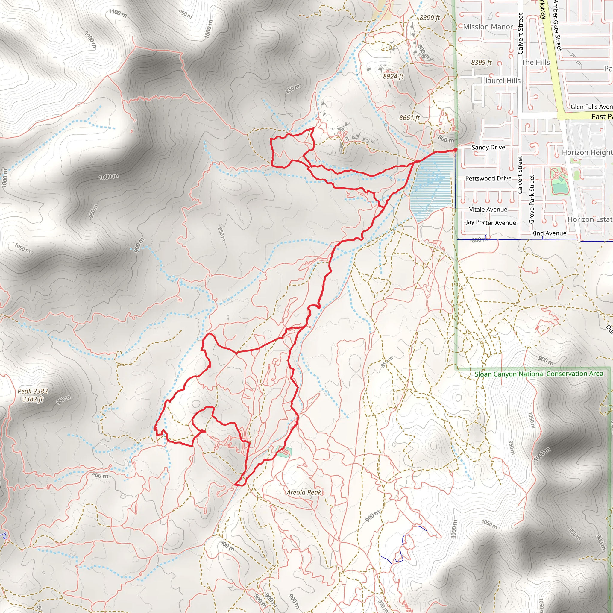 McCullough Hills Trail, Sidepipe and Nitro Super G Loop mobile static map