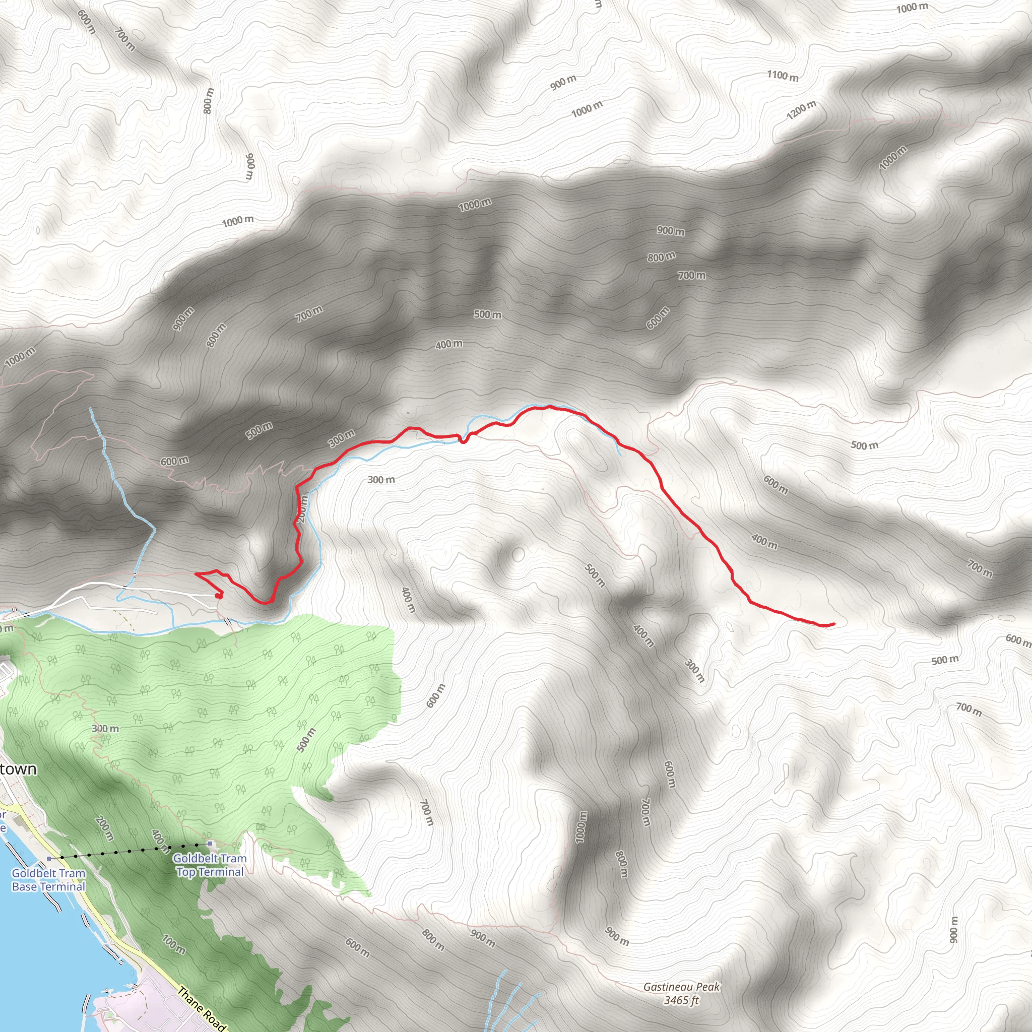 Gold Creek and Perserverance Trail mobile static map