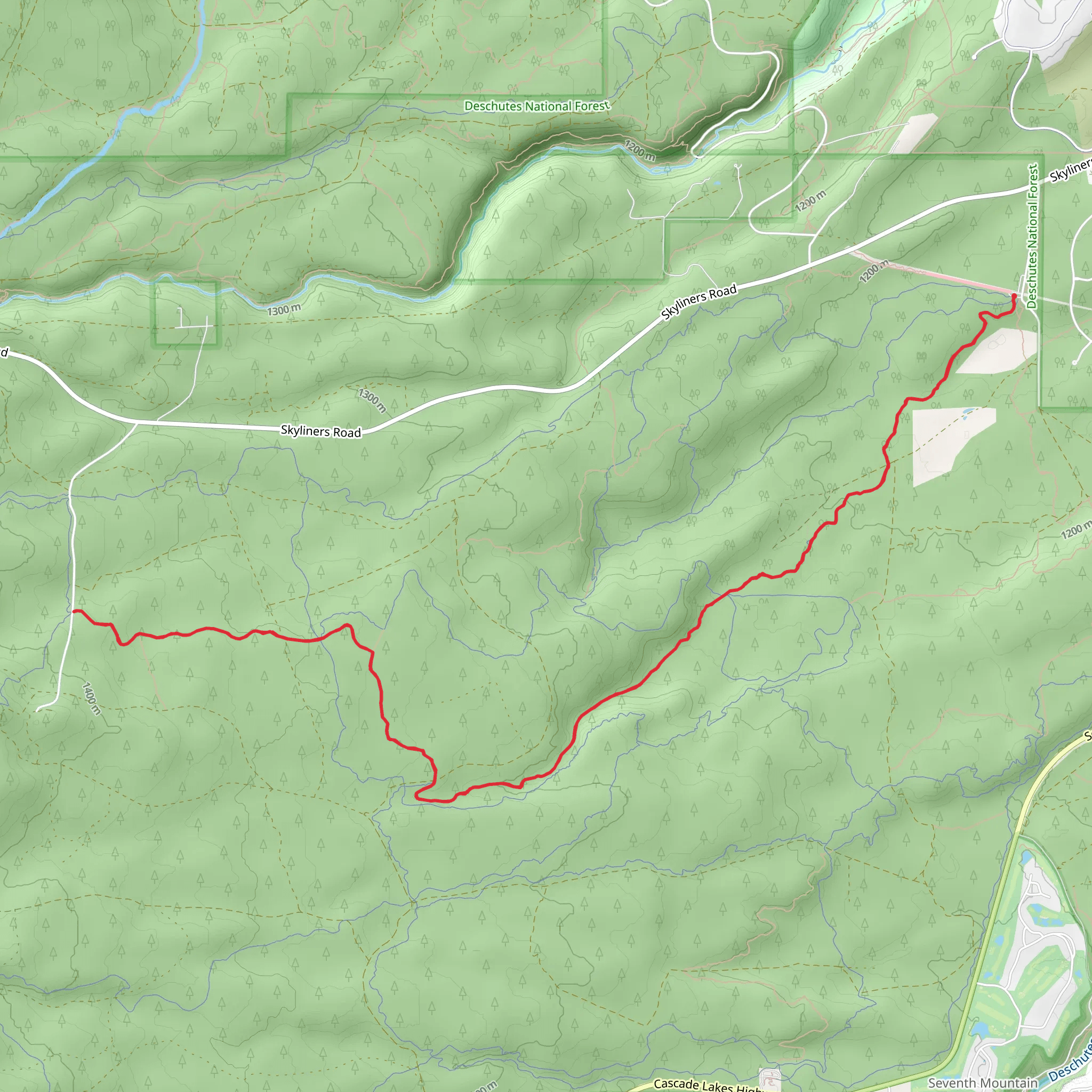 Phil's Trail Out and Back mobile static map