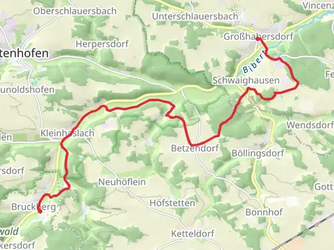 Grobhabersdorf to Bruckberg
