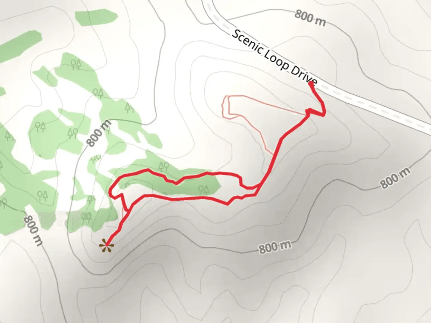 An image depicting the trail Ridgeline Nature Trail and its surrounding area.