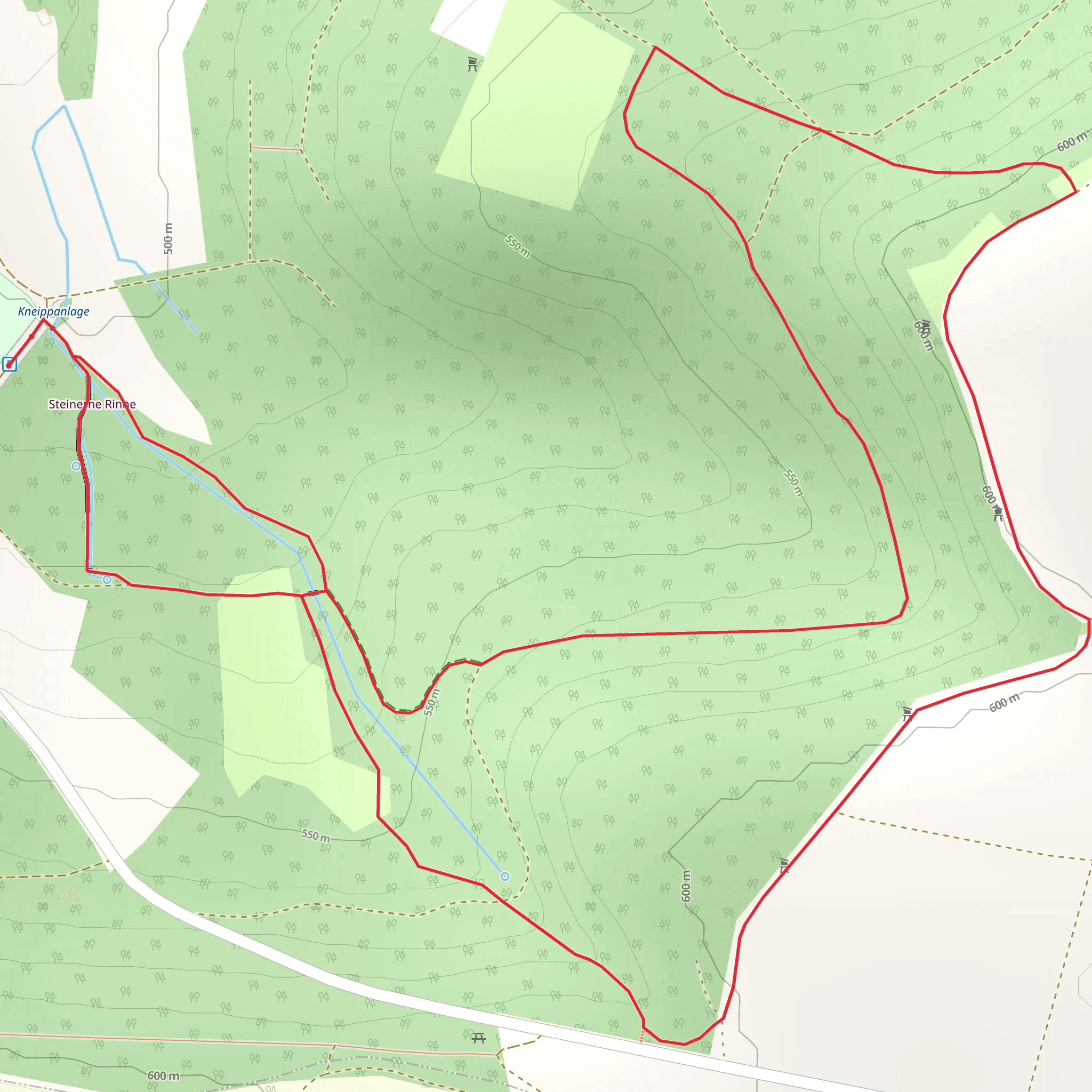 Steinerne Rinne Loop via Limesweg mobile static map