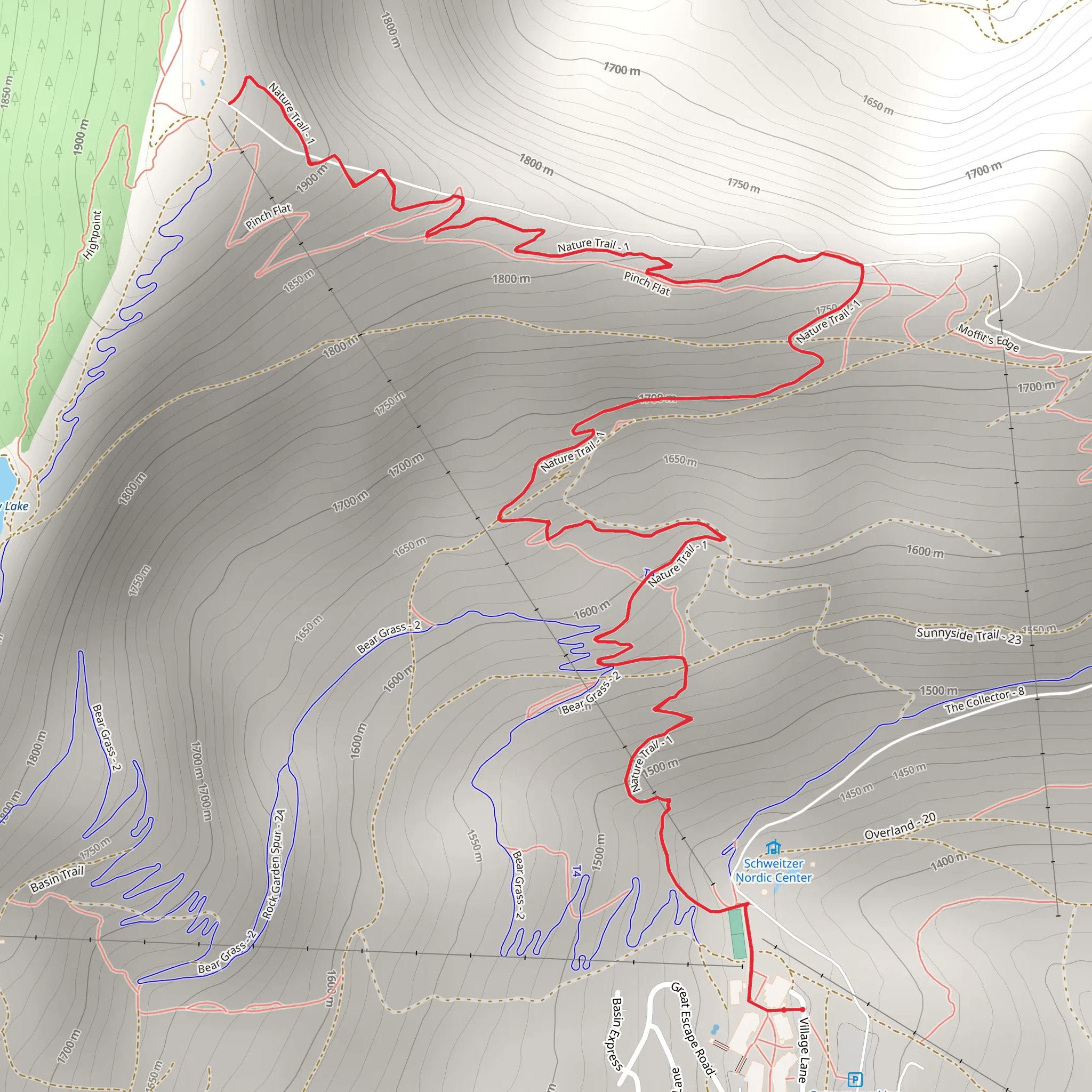 Nature Trail from Village Lane mobile static map