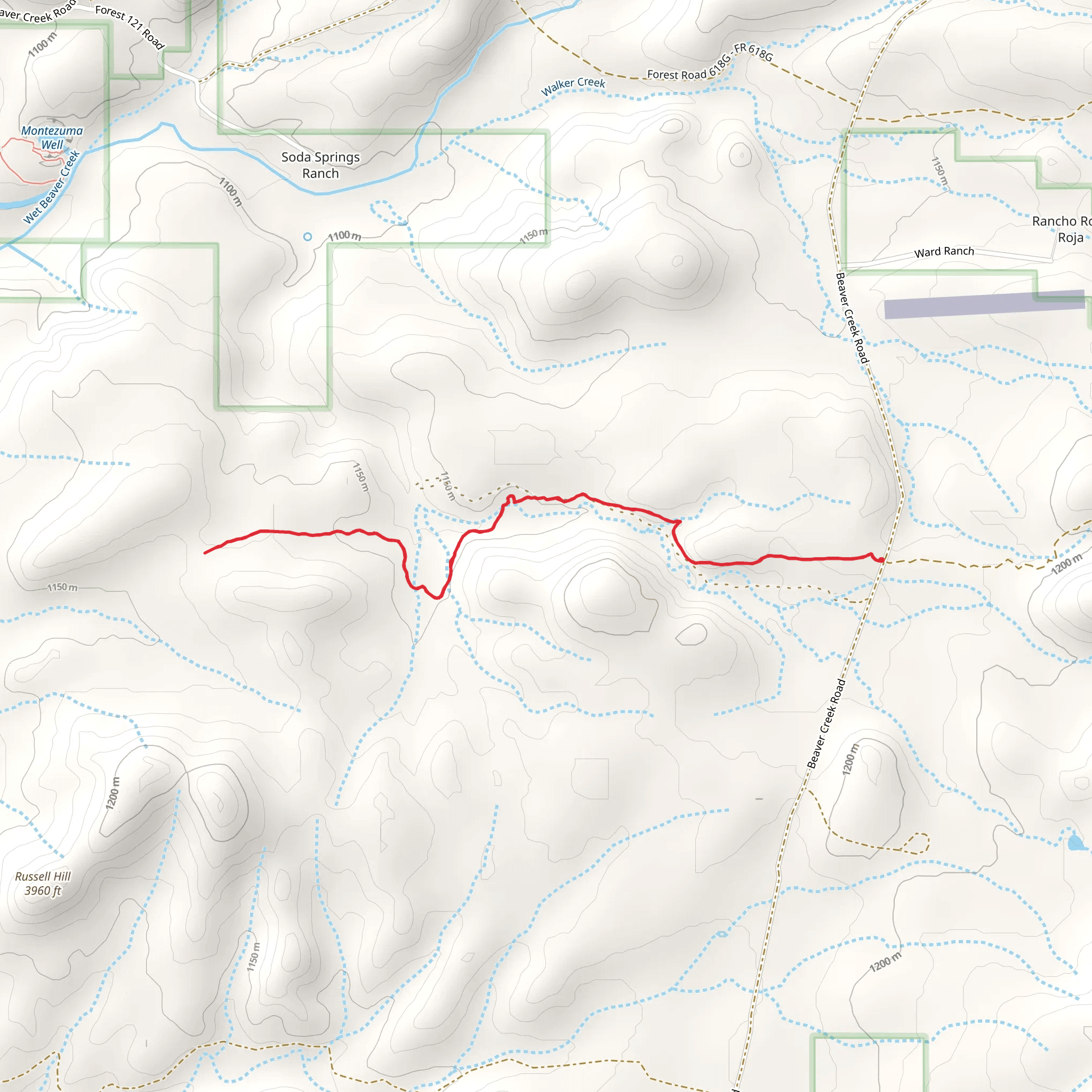 Elmore Wash Trail mobile static map