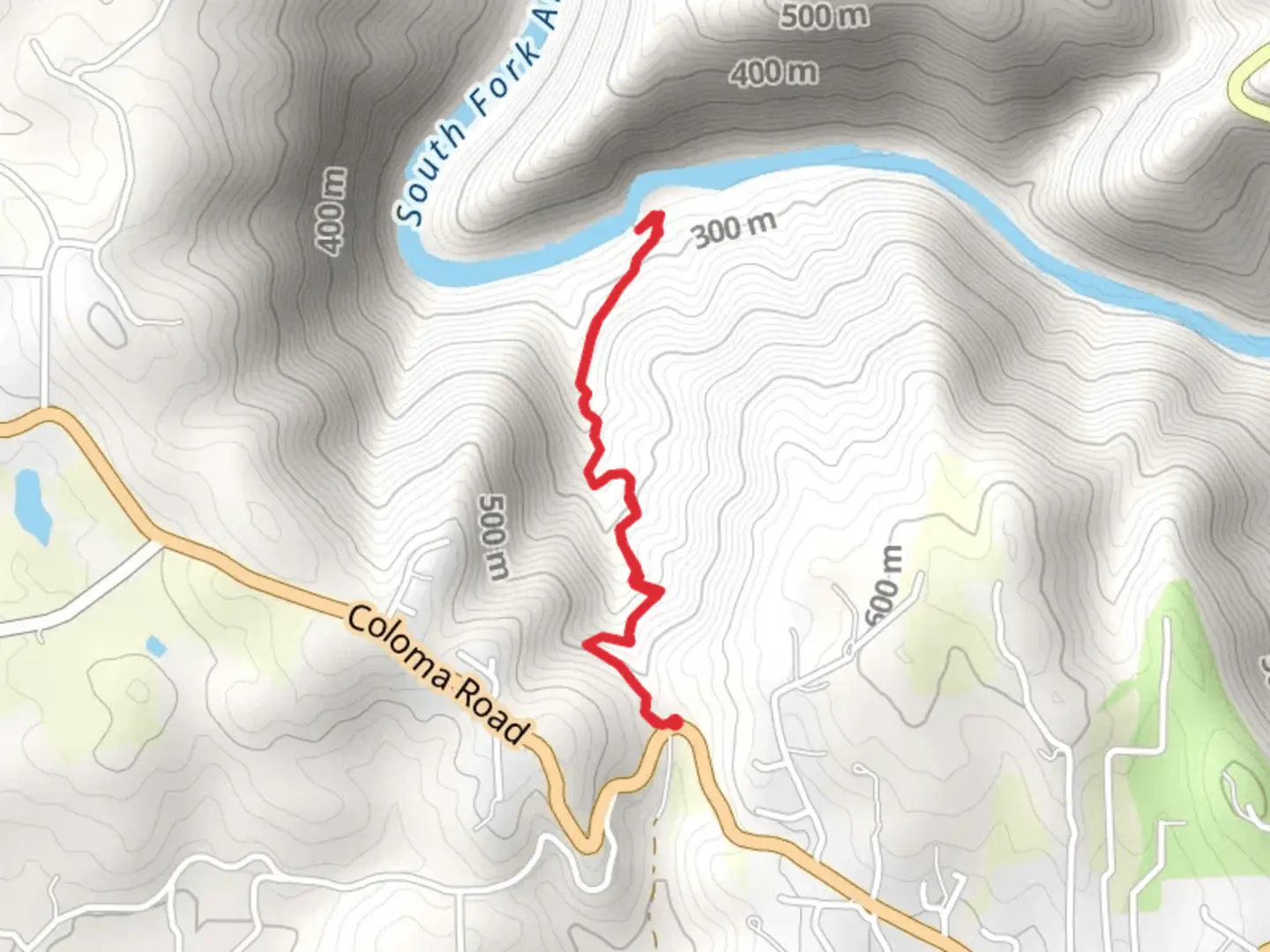 An image depicting the trail Red Shack Trail and its surrounding area.