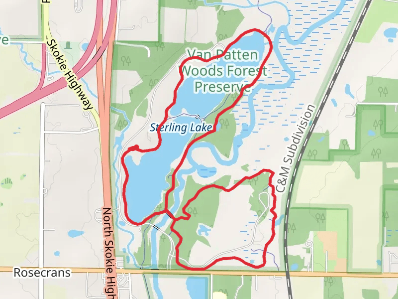 Sterling Lake - Yellow and Blue Loop