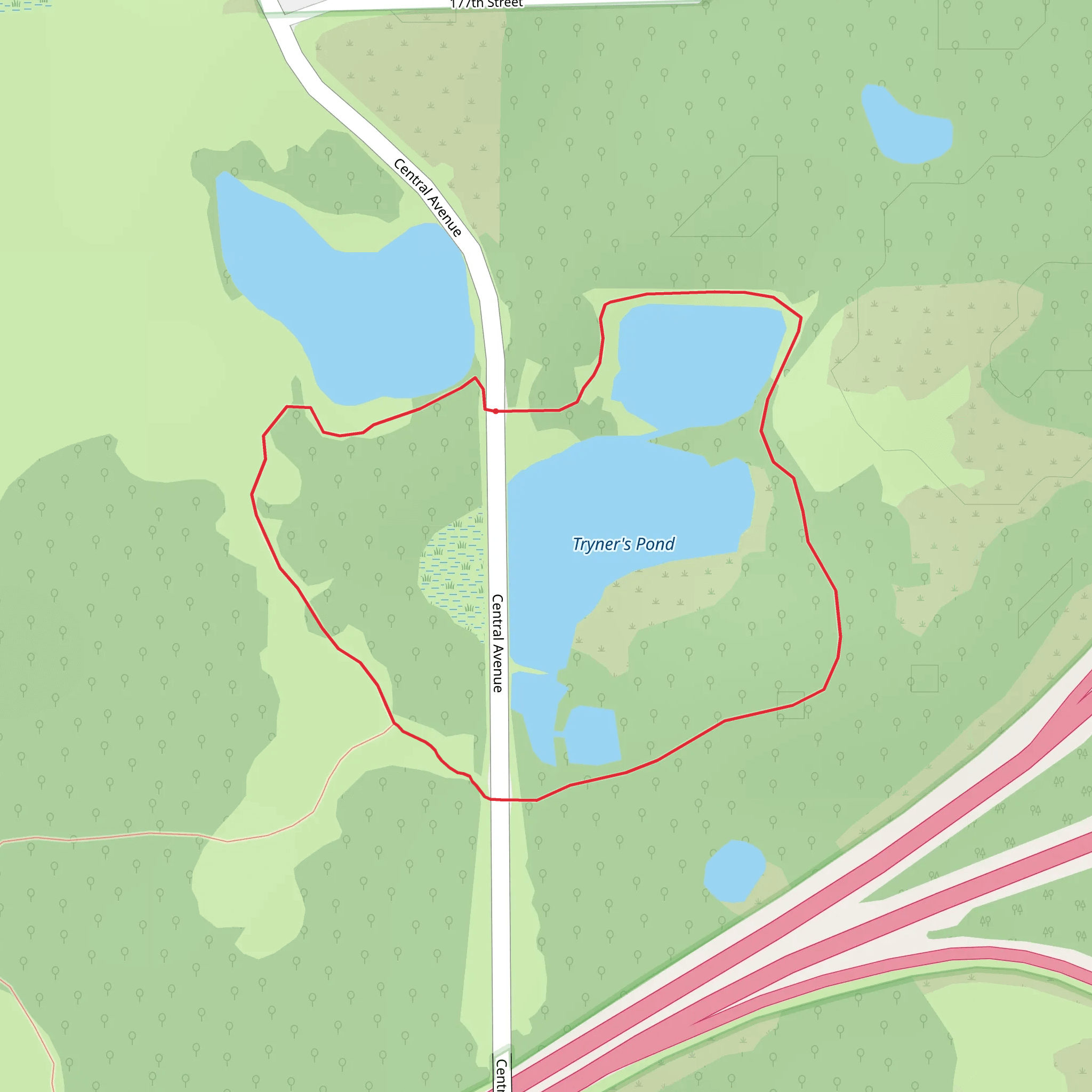 Tryner's Pond Loop mobile static map