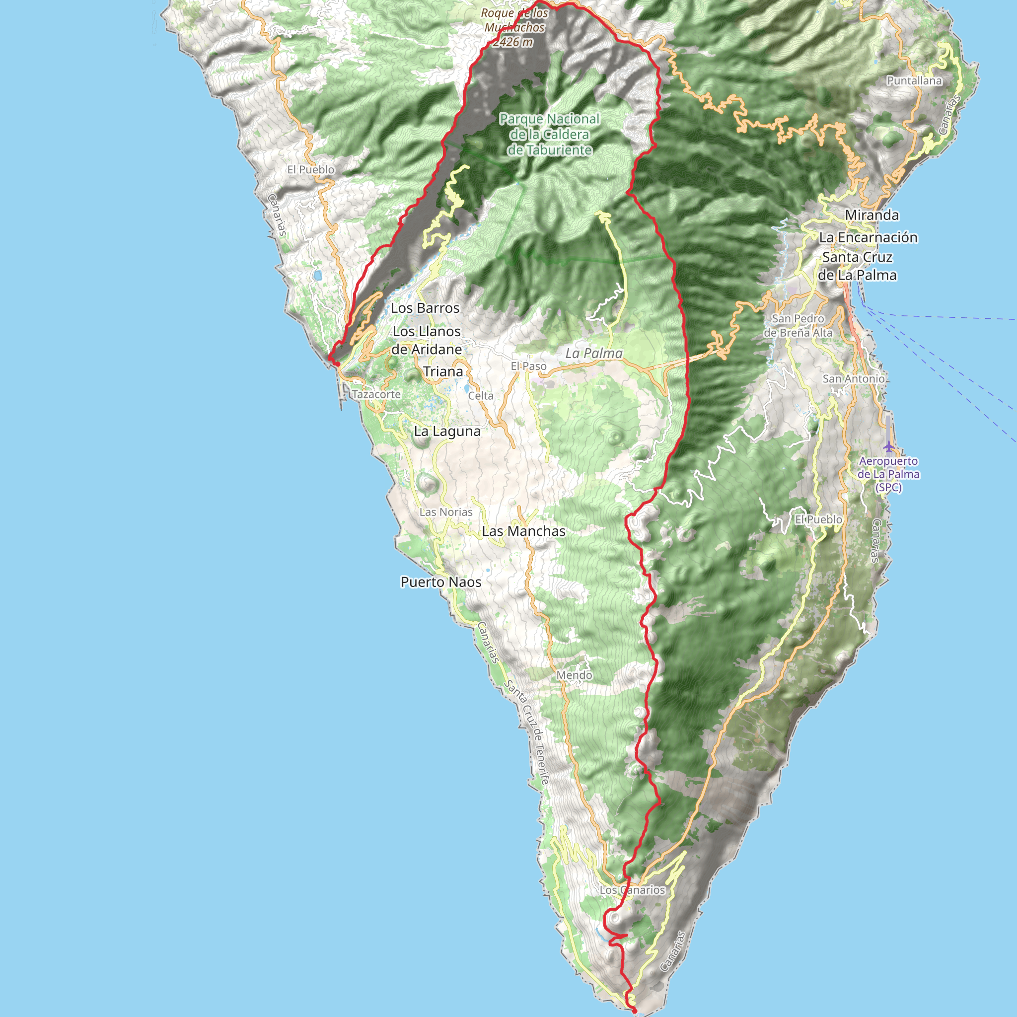 GR 131 Santa Cruz de La Palma mobile static map