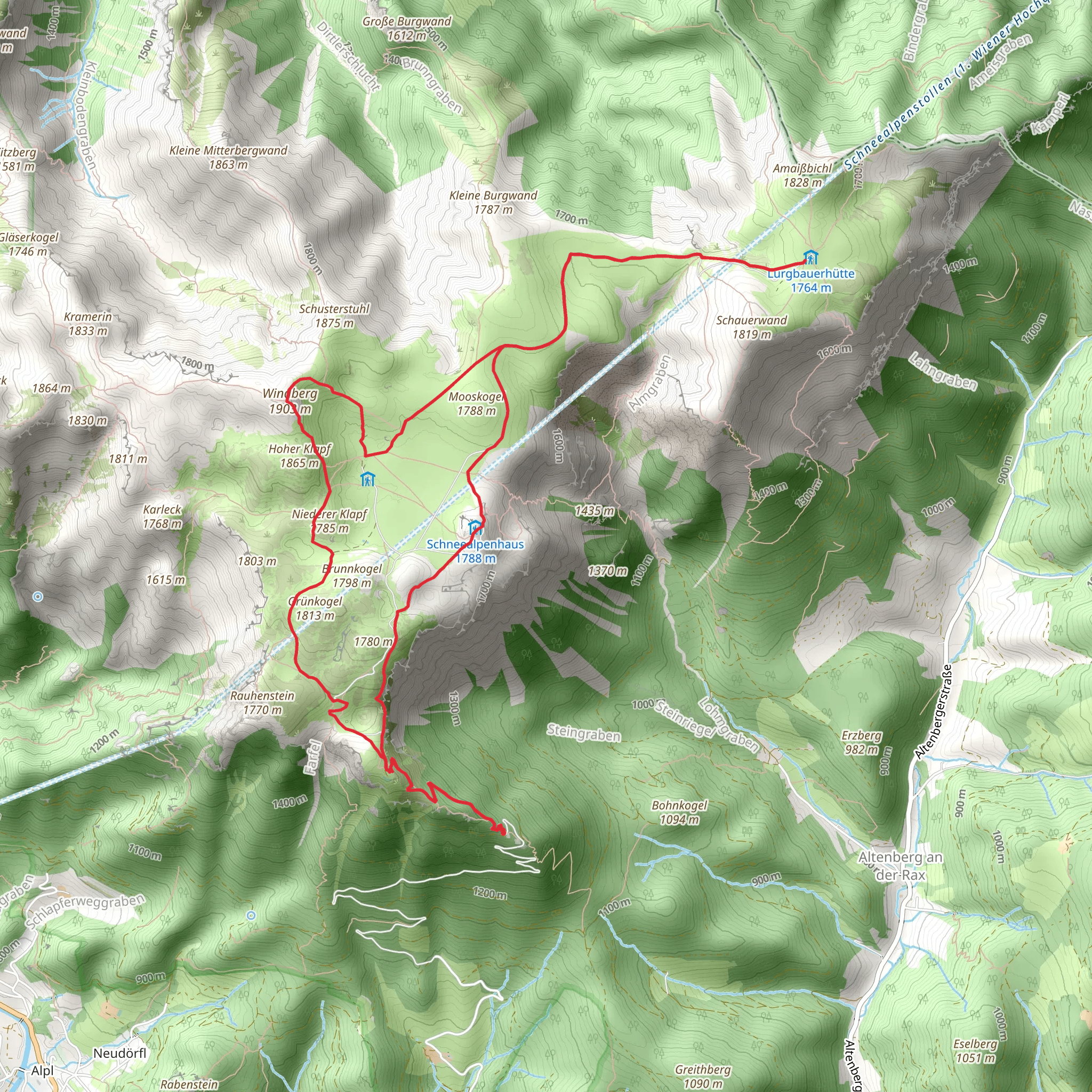 Familientour zum Windberg im Naturpark Mürzer Oberland mobile static map