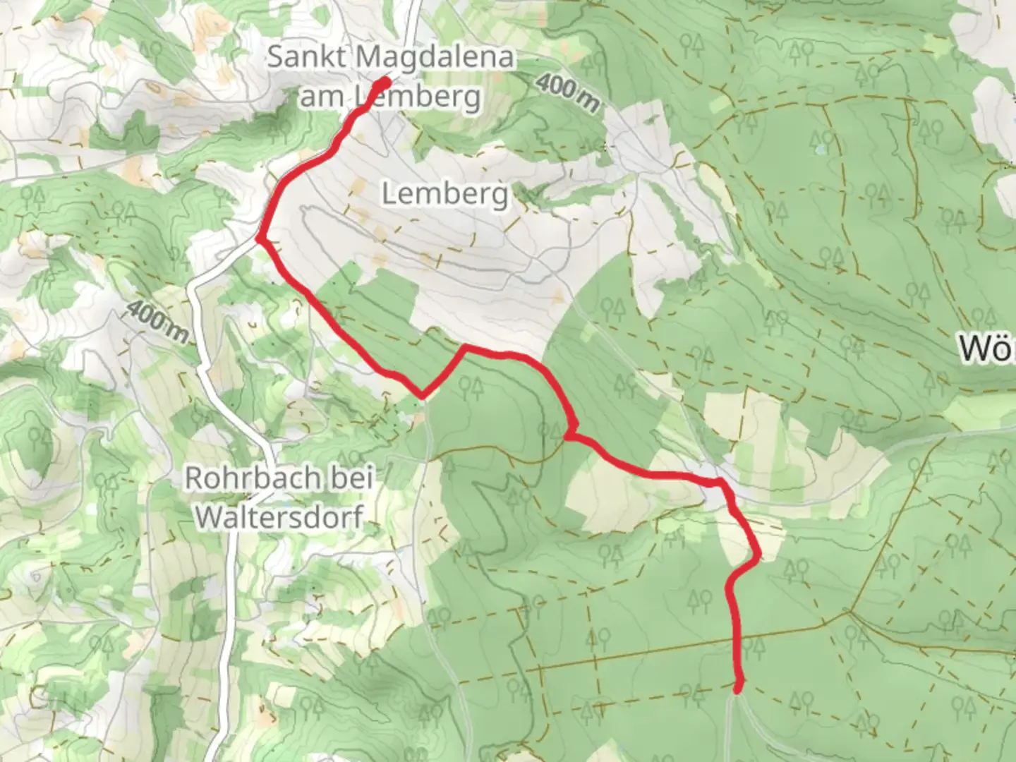 An image depicting the trail St Magdalena - M7 Waldwanderweg Trail and its surrounding area.