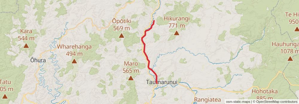 Te Araroa Trail stage 57 Map
