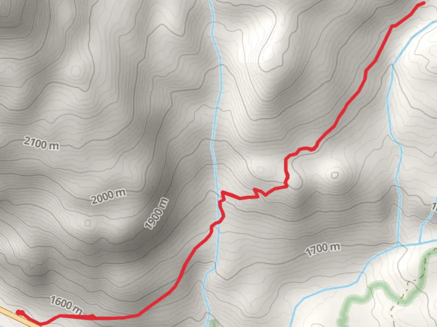 An image depicting the trail Slip and Slide Trail and its surrounding area.