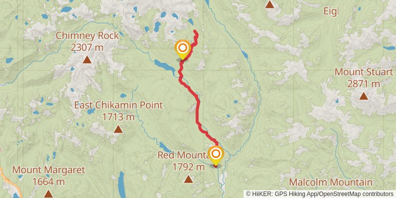 Spinola Meadow Trail via Waptus River Trail stage 3 Map