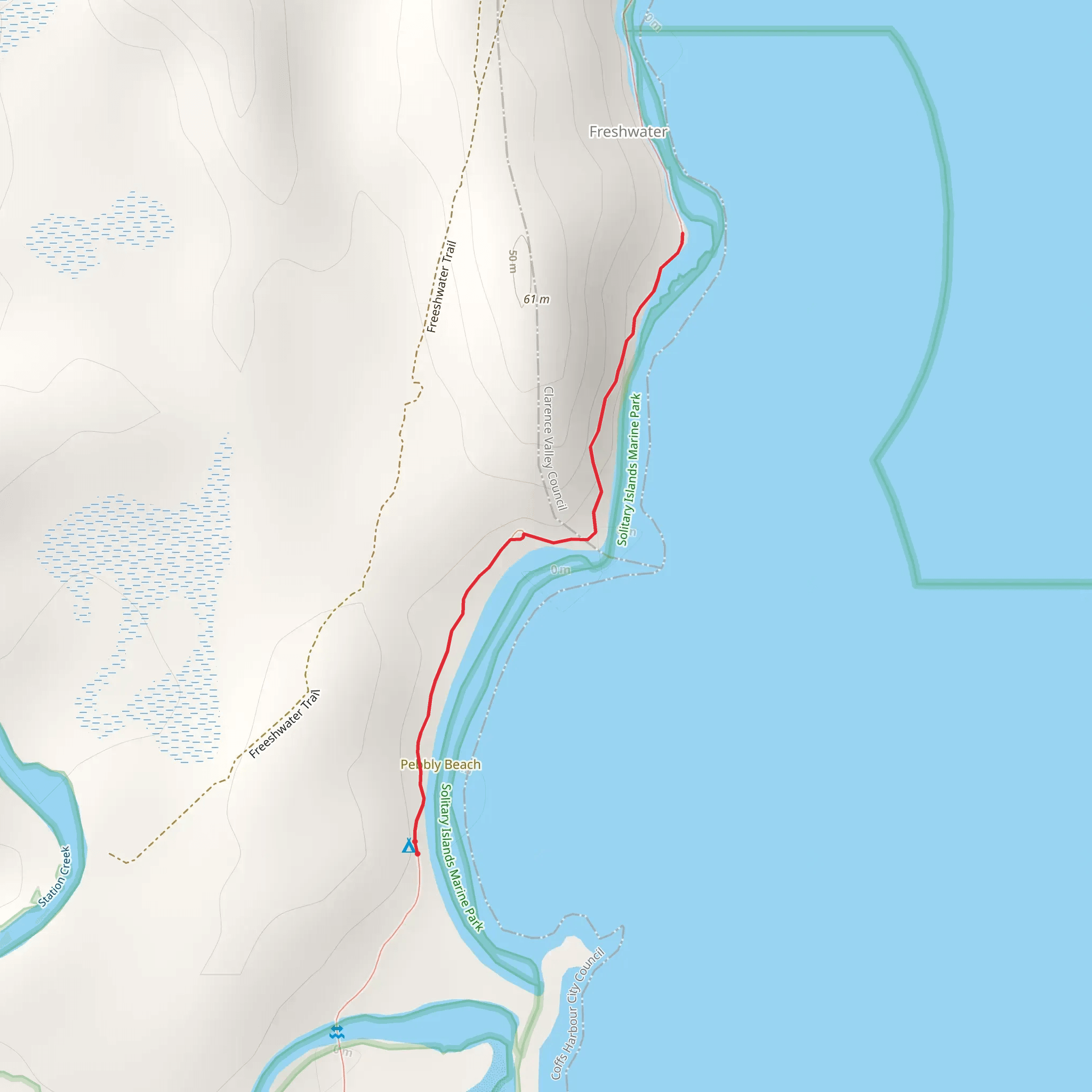 Freshwater Track mobile static map