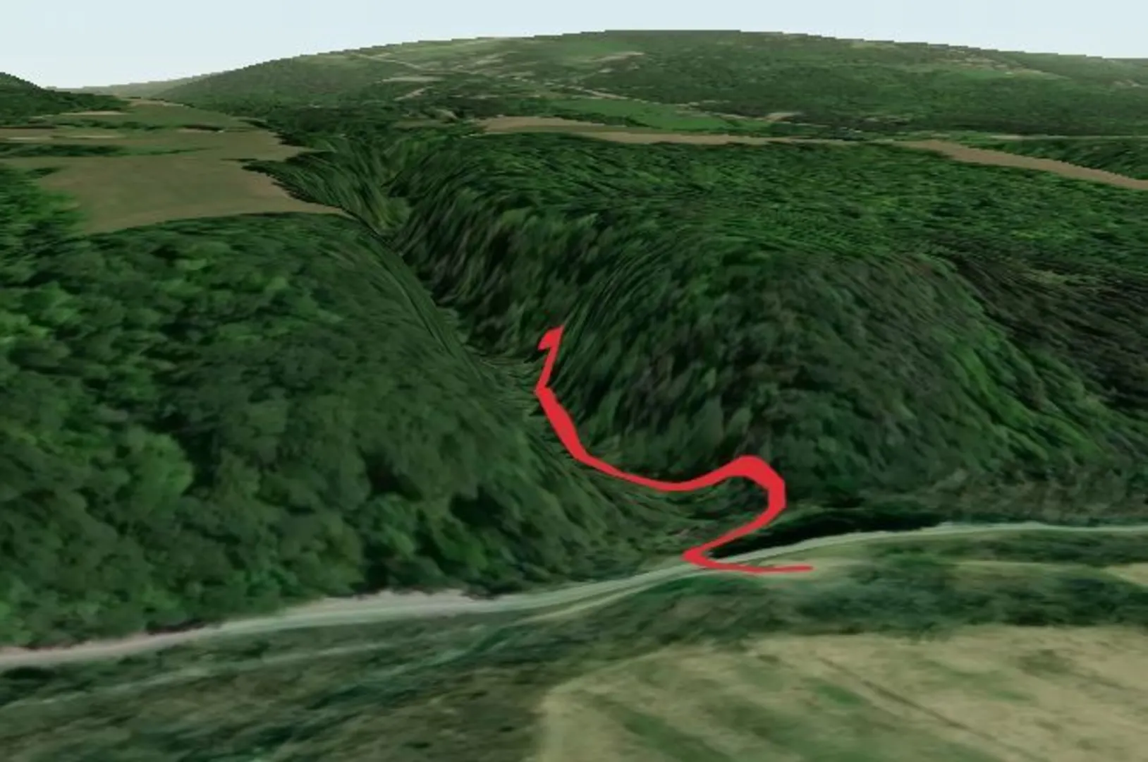 An image depicting the trail North Main Street Trail and its surrounding area.