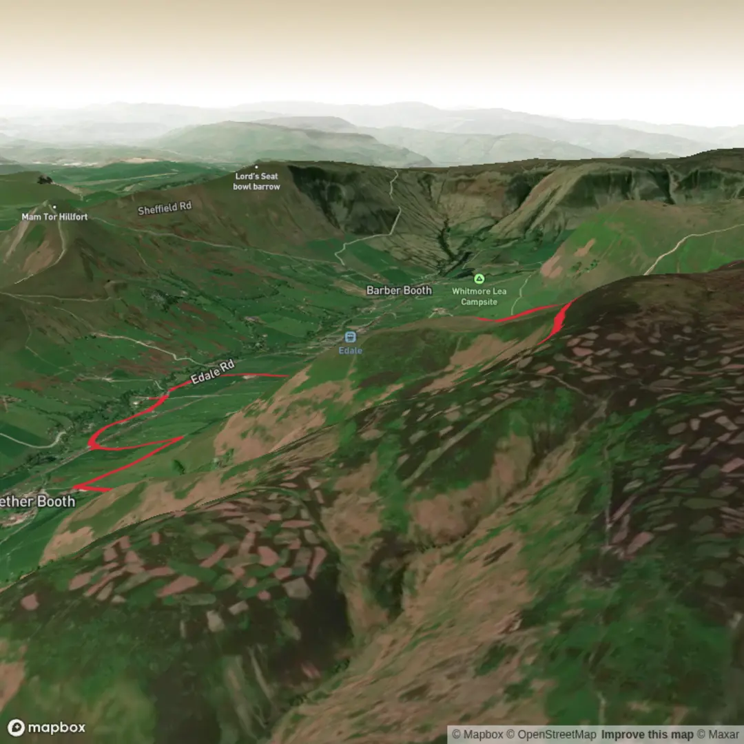 An image depicting the trail Mill Cottages to YHA West to the Nab Circular and its surrounding area.