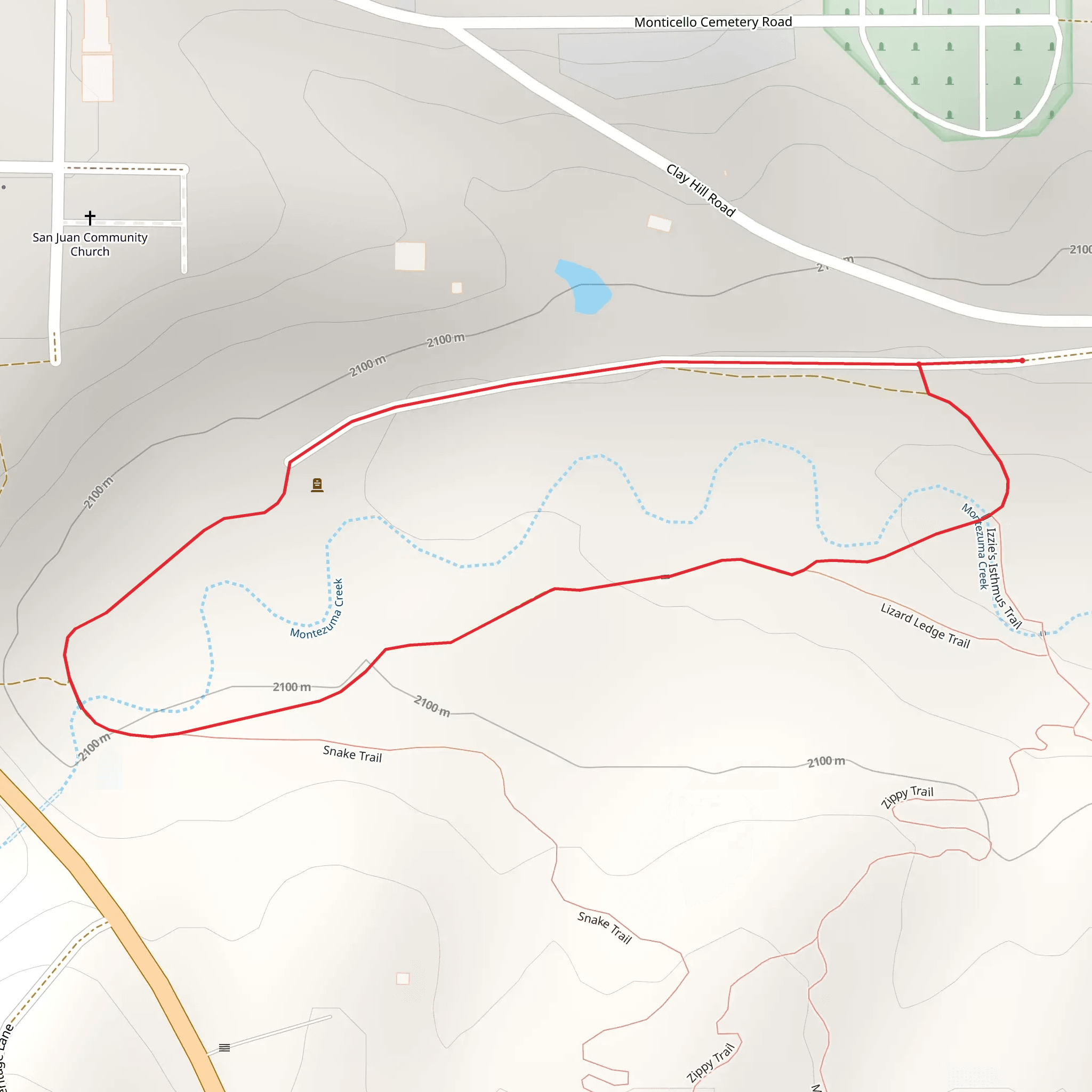 Montezuma Creek Loop mobile static map