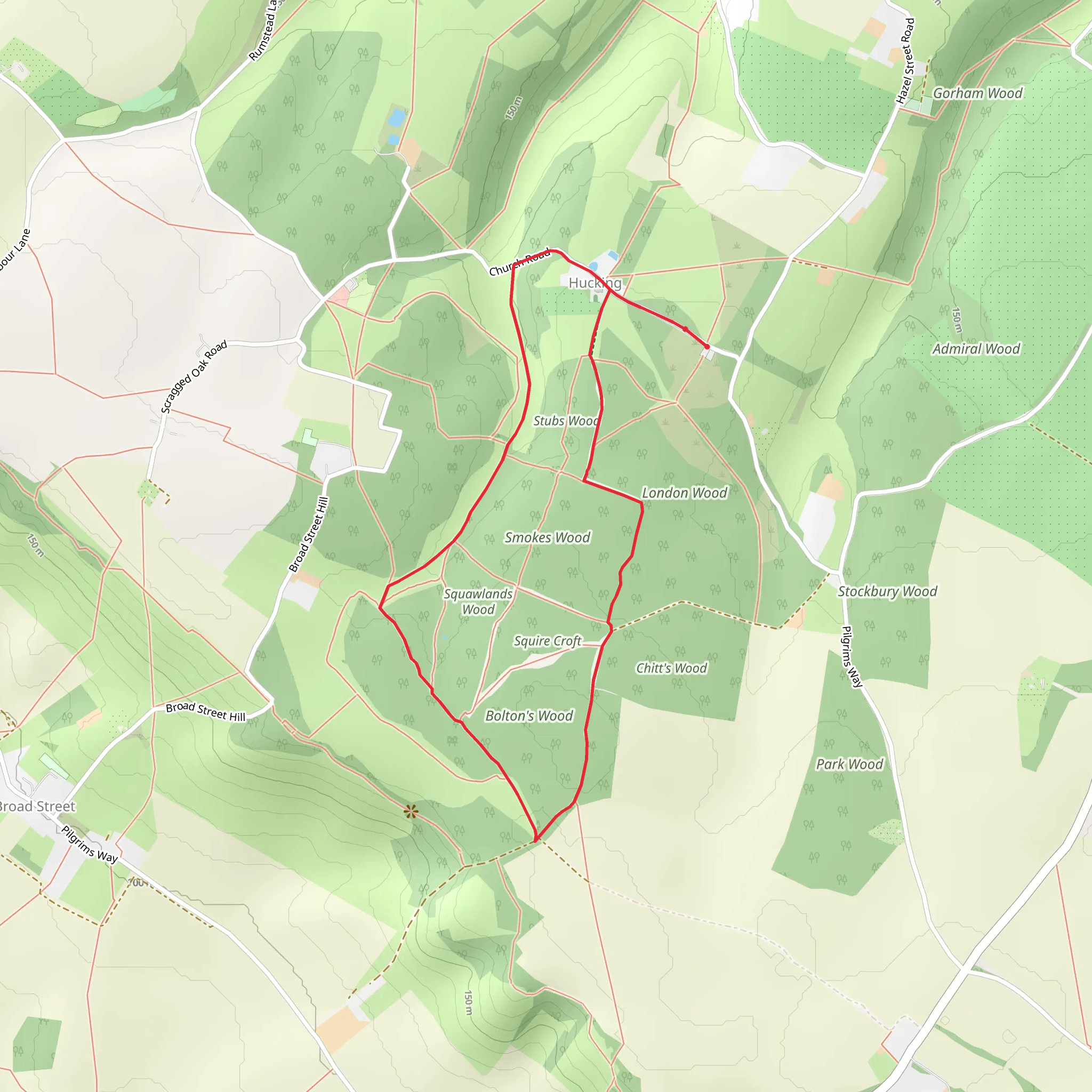 Hucking Estate mobile static map