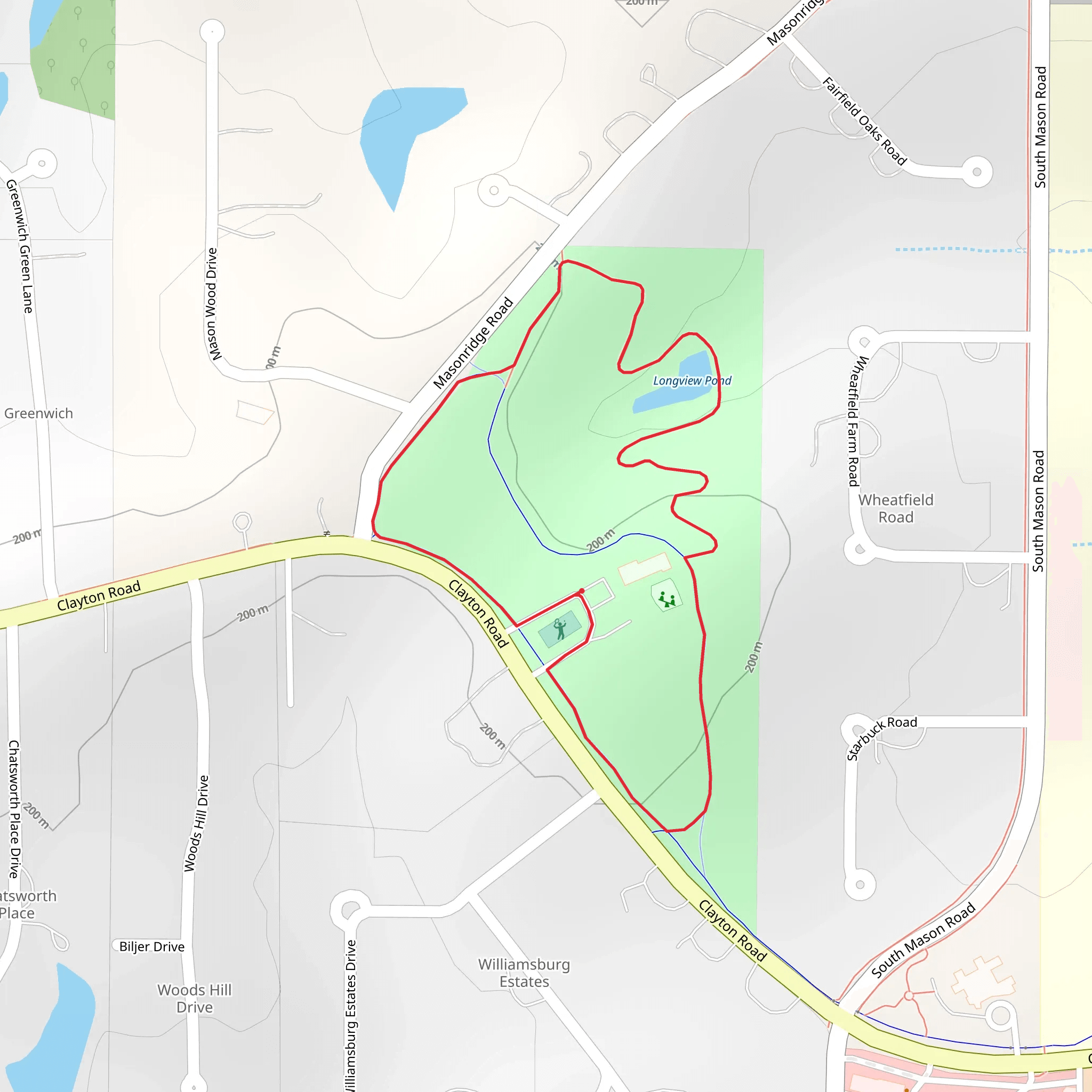 Longview Park Loop mobile static map