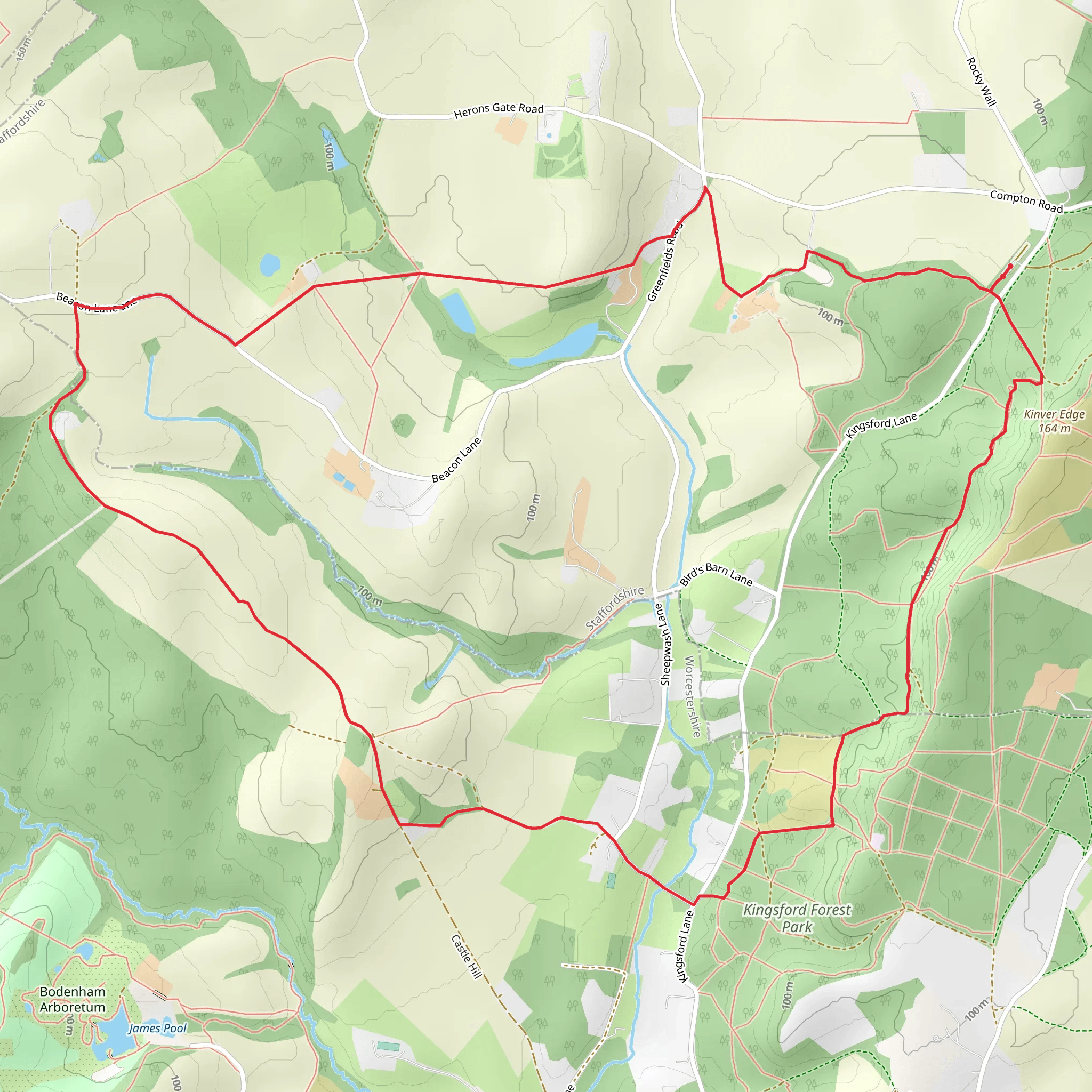 Gorse Covert and Nanny's Rock Loop mobile static map