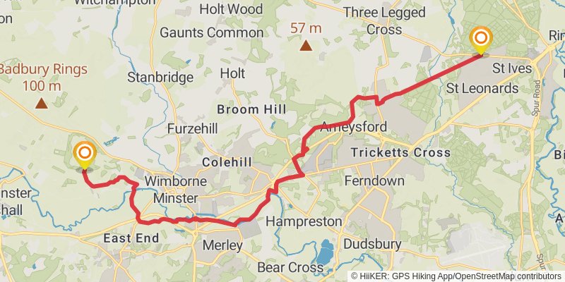 Weymouth to Newham Walk stage 5 Map