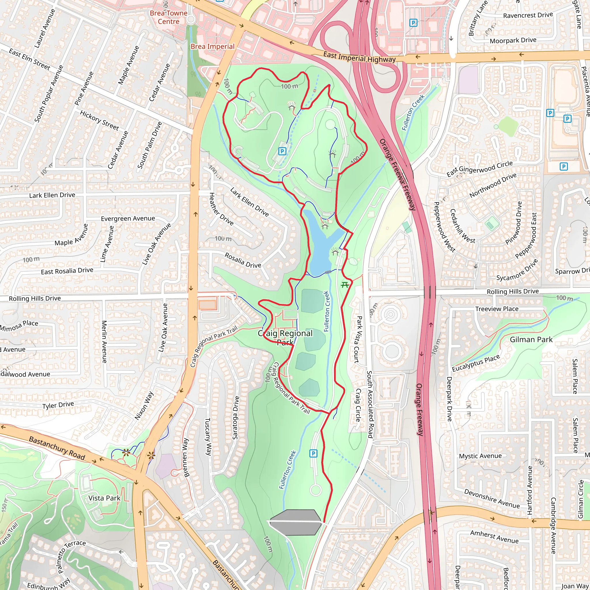 Craig Regional Park Loop mobile static map
