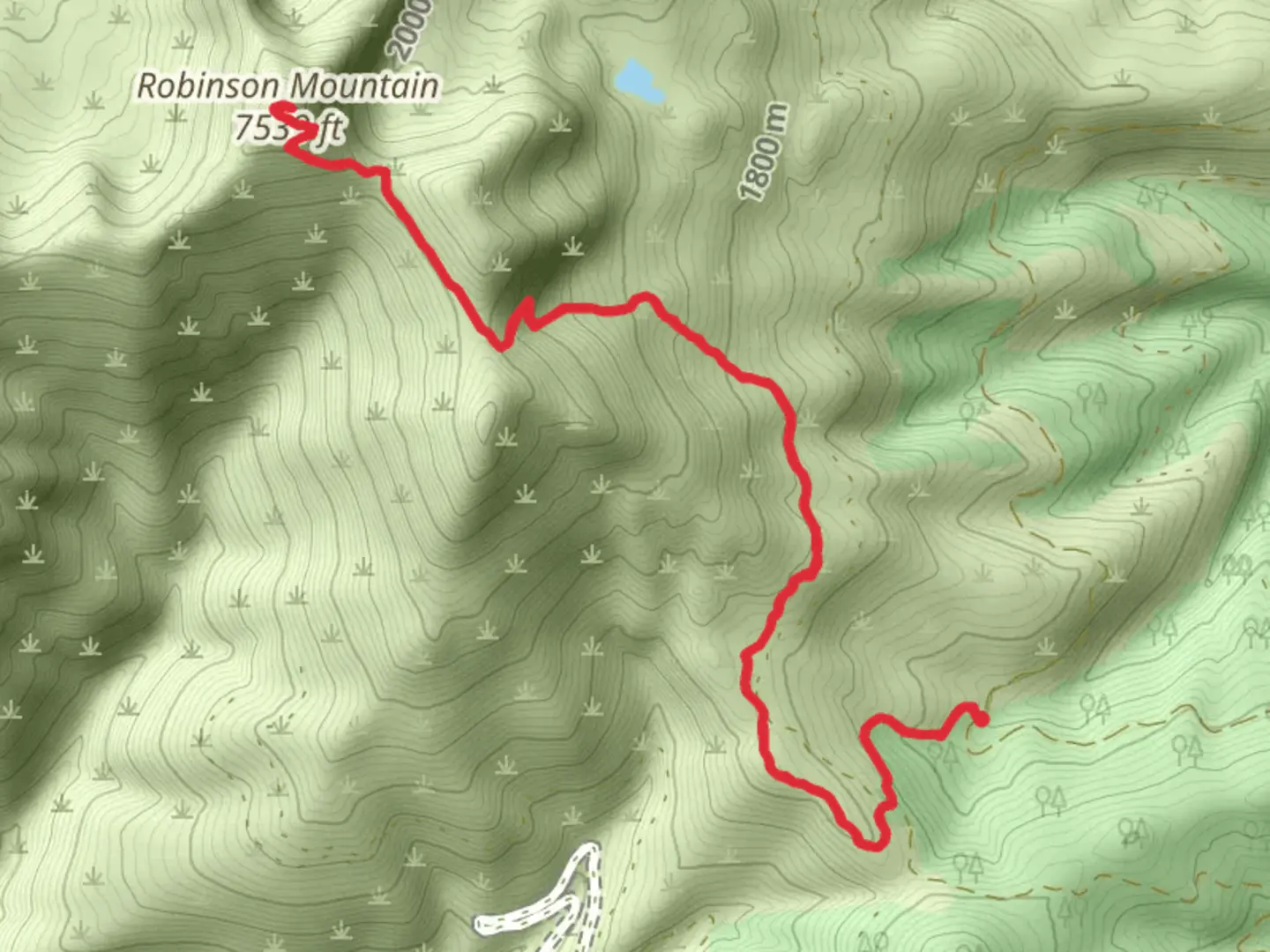An image depicting the trail Robinson Mountain Trail and its surrounding area.