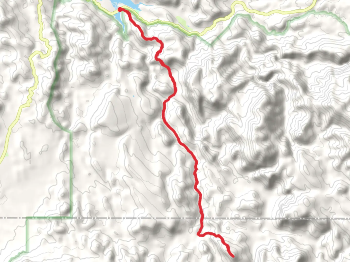An image depicting the trail Black Top Mesa Trail and its surrounding area.