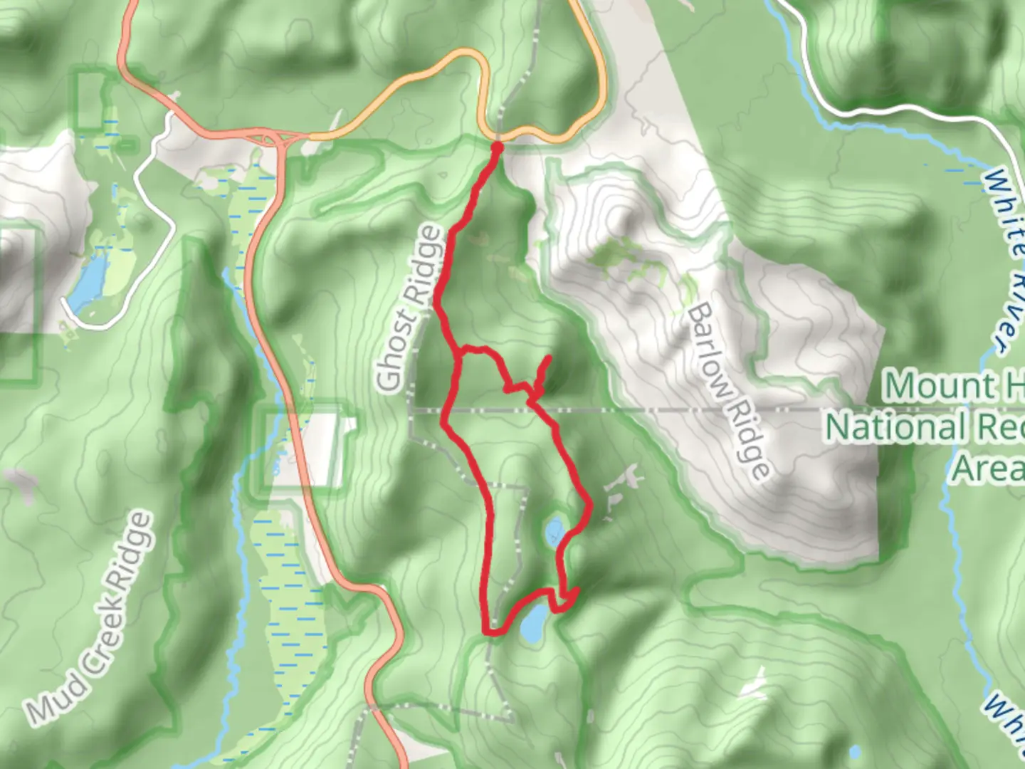 An image depicting the trail Palmateer Point Trail Loop and its surrounding area.
