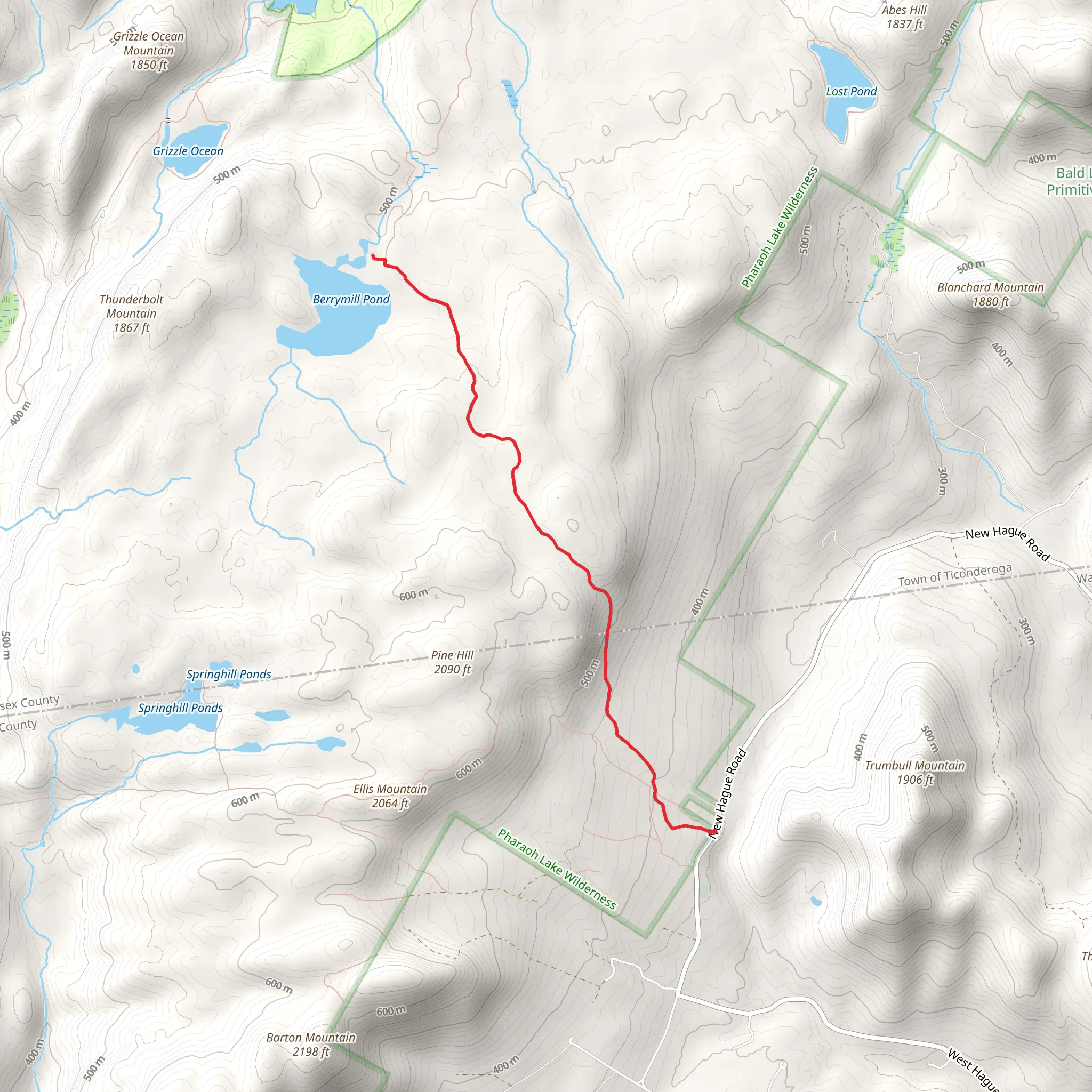 Berrymill Pond Trail mobile static map